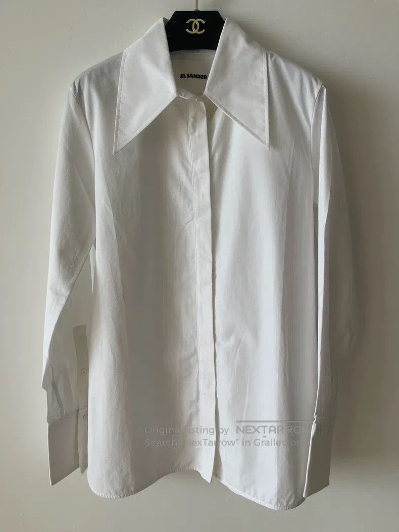 Jil Sander Jil Sander size 34 Solid color shirt with lapels Size US S / EU 44-46 / 1 - 1 Thumbnail