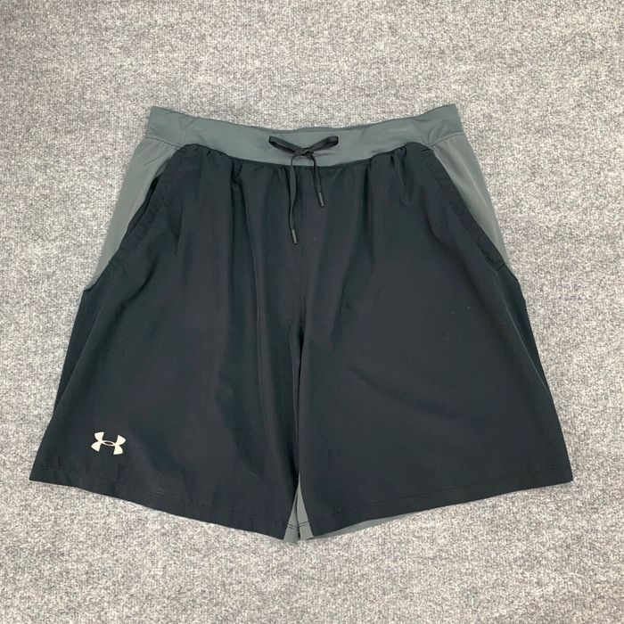 Under Armour HeatGear Fitted Mens Size Small Shorts Gray/Black Athletic