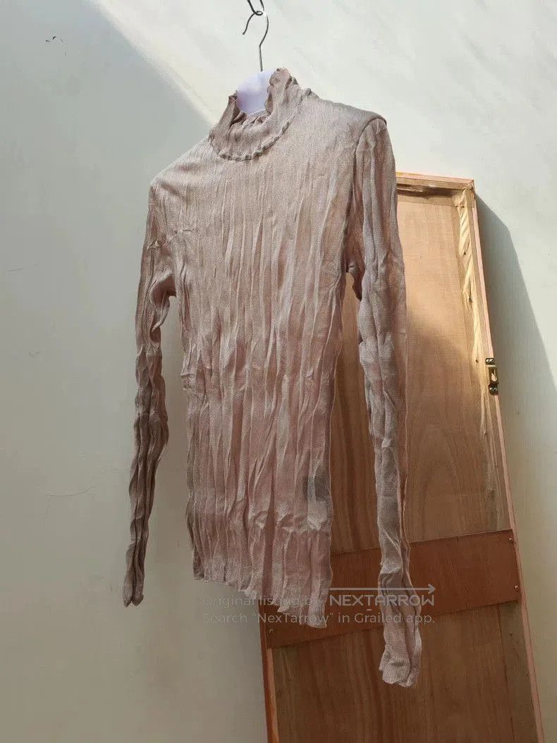 Yohji Yamamoto Yohji Yamamoto Y's Pink Pleated Long Sleeve Top Size US M / EU 48-50 / 2 - 5 Thumbnail