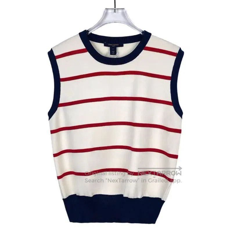 Louis Vuitton Louis Vuitton Striped Sleeveless Top . Size US L / EU 52-54 / 3 - 1 Thumbnail