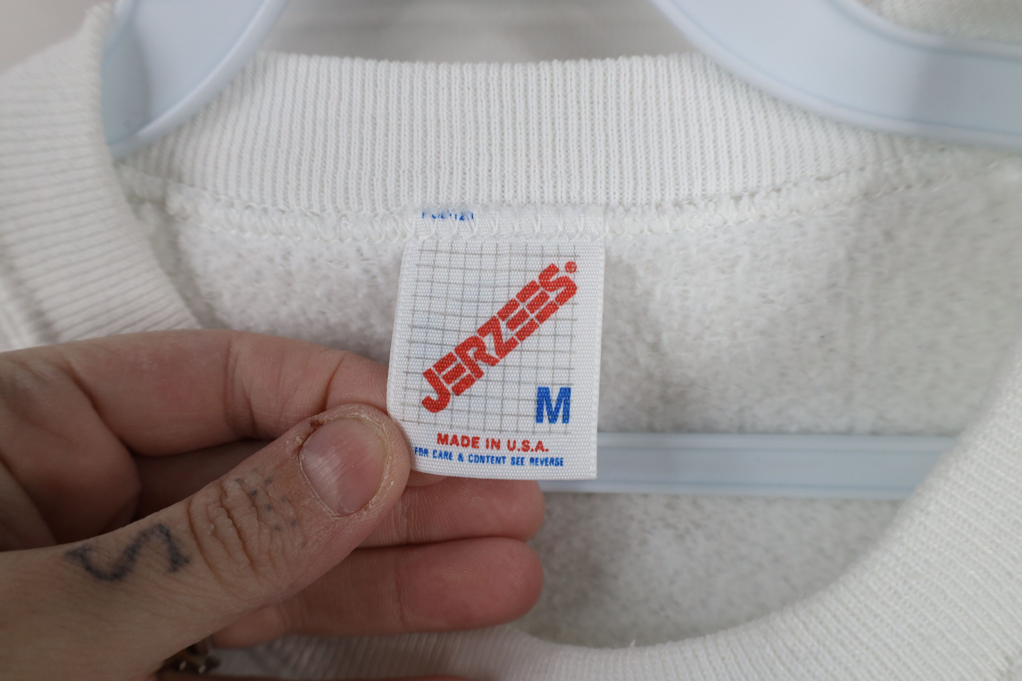 Vintage Vintage 80s Accordion Player Music Sweatshirt White USA Size US M / EU 48-50 / 2 - 5 Thumbnail