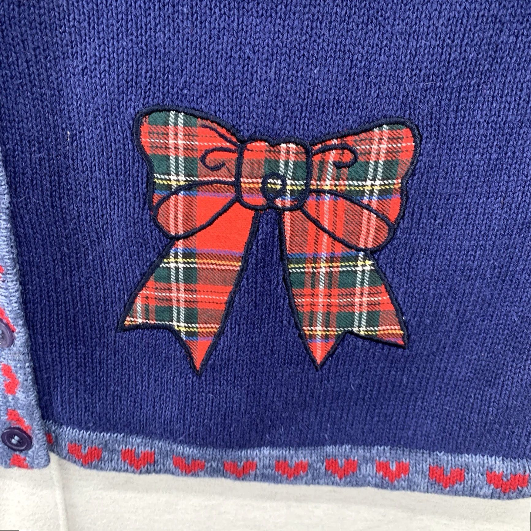 Vintage VINTAGE Koret City Blues Women's Sweater Vest Sleeveless Large Blue 90s Cat Hearts Knit Casual Size L / US 10 / IT 46 - 6 Thumbnail