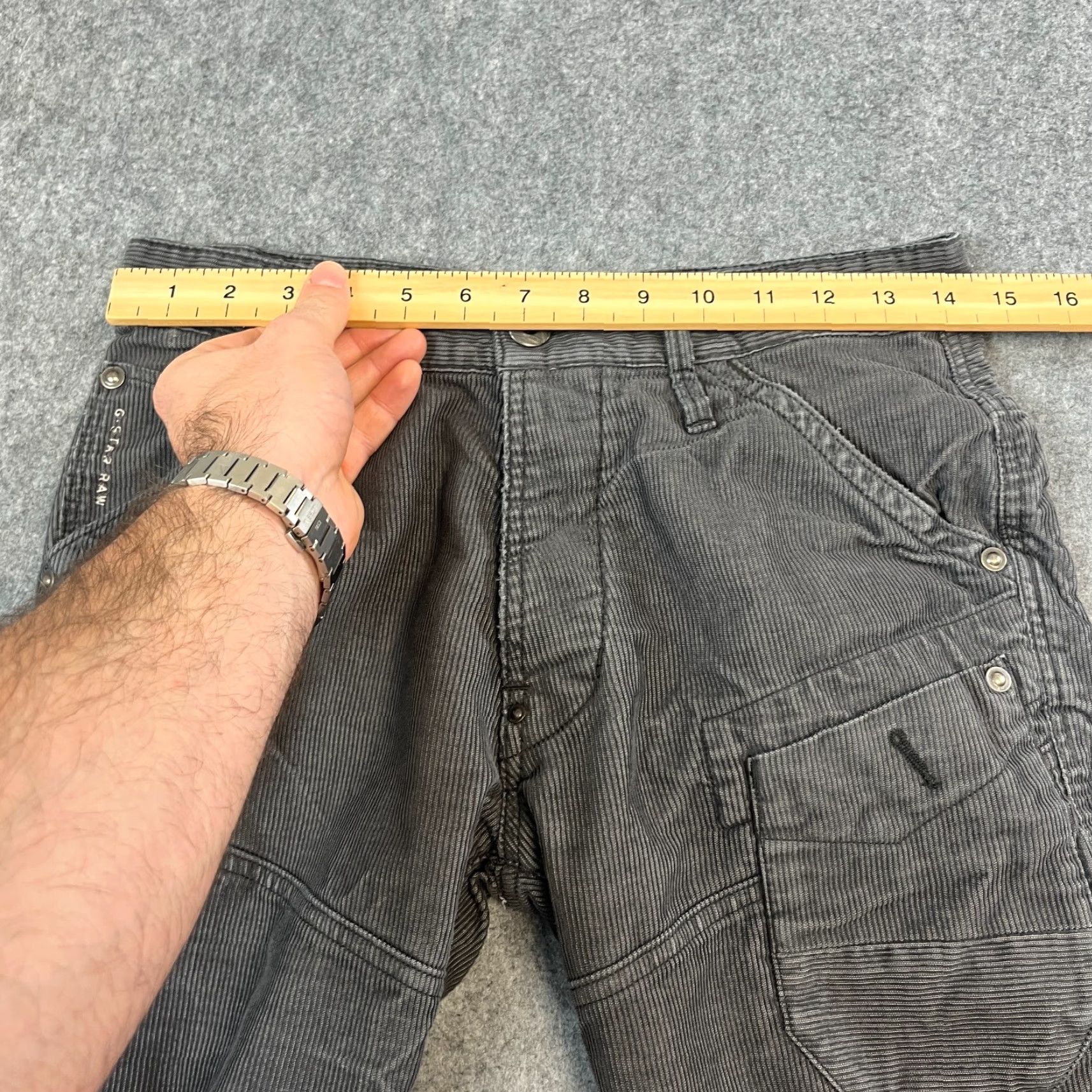 G-Star G Star Mens Jeans Straight 29 Regular 32 Dark Grey 5-Pocket Denim Cargo Skiff Size US 29 - 6 Thumbnail