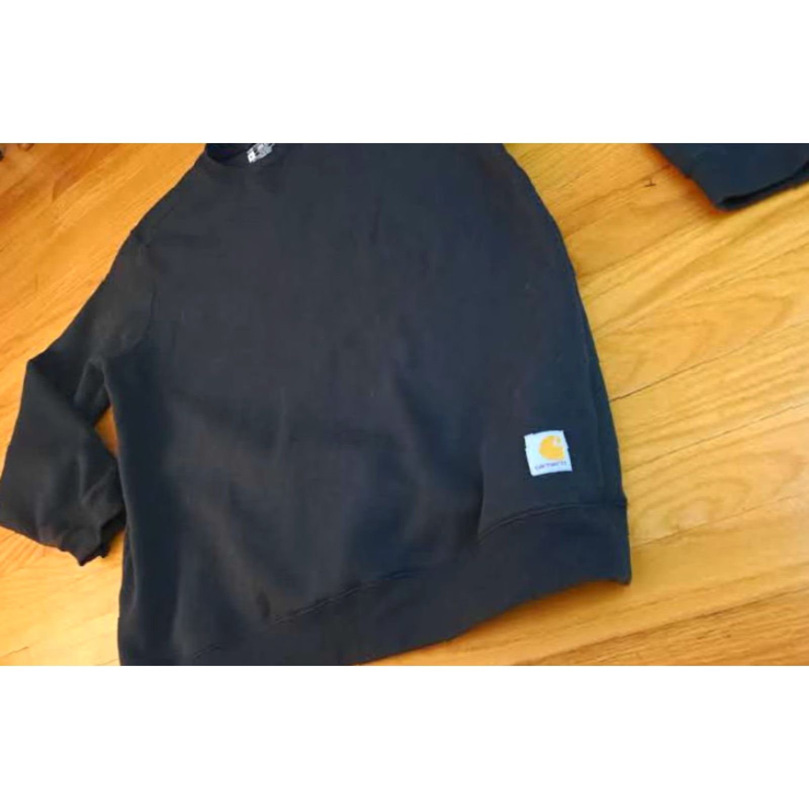 Carhartt VINTAGE Carhartt Sweatshirt Unisex Adults XL Black Pullover Heavy Loose Fit Sweatshirt Size US XL / EU 56 / 4 - 4 Thumbnail