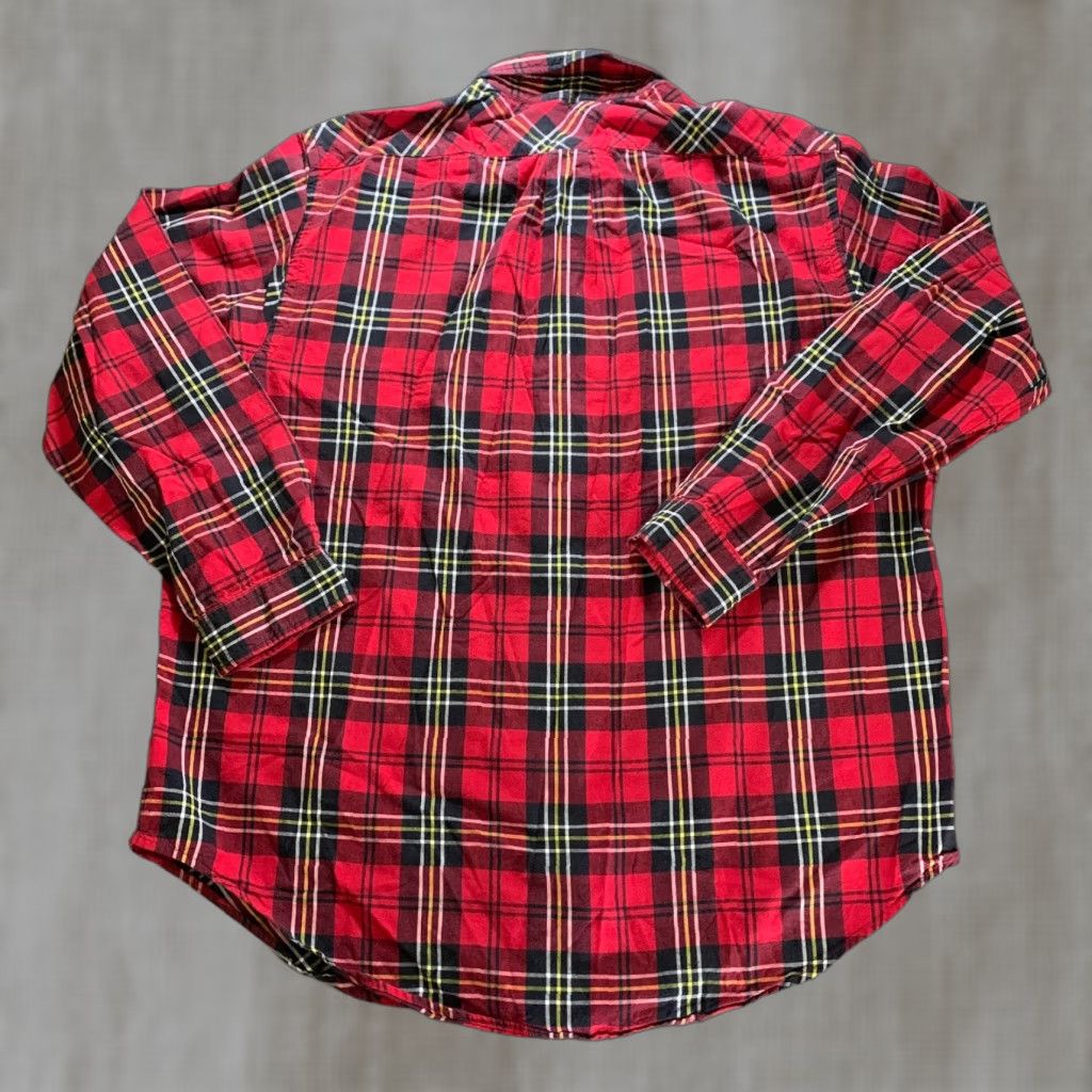 VINTAGE Polo Ralph Lauren Polo Jeans Co XL Red Plaid Long Sleeve Button Front Shirt Men