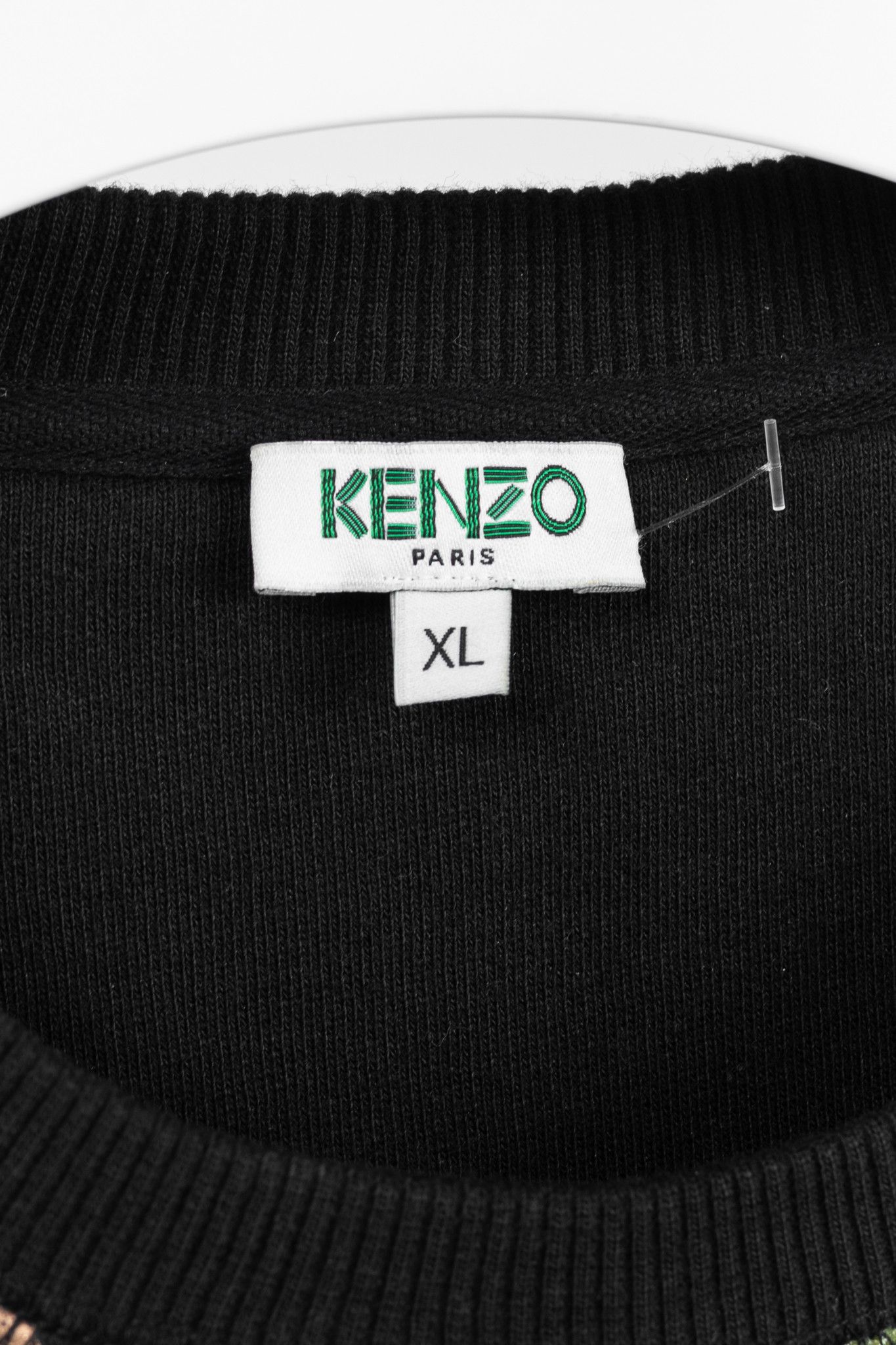 Kenzo Kenzo Black & Green Gear-Patch Cotton Sweatshirt Size US XL / EU 56 / 4 - 4 Thumbnail