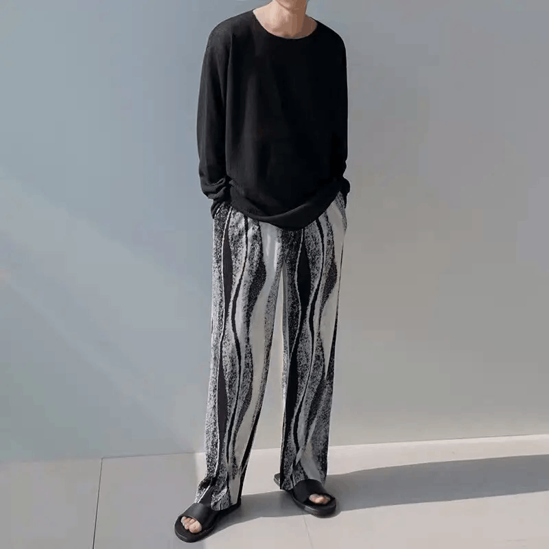 Japanese Brand × Vintage Korean fashion black tie-dye pleats pants trousers Size US 32 / EU 48 - 2 Thumbnail