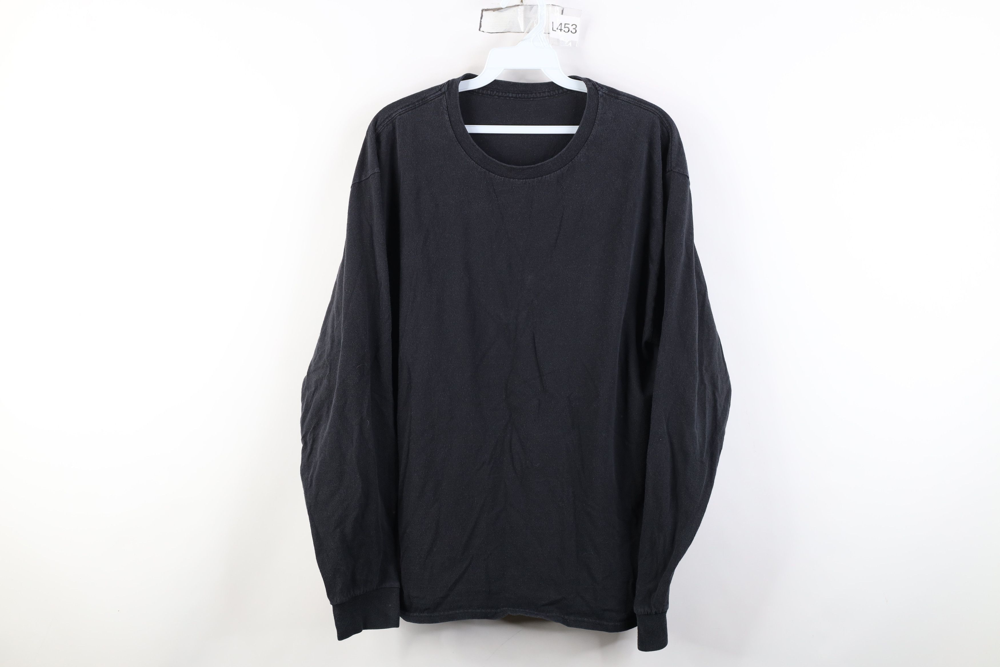 Vintage Vintage 90s Y2K Streetwear Long Sleeve T-Shirt Black Cotton Size US L / EU 52-54 / 3 - 1 Thumbnail