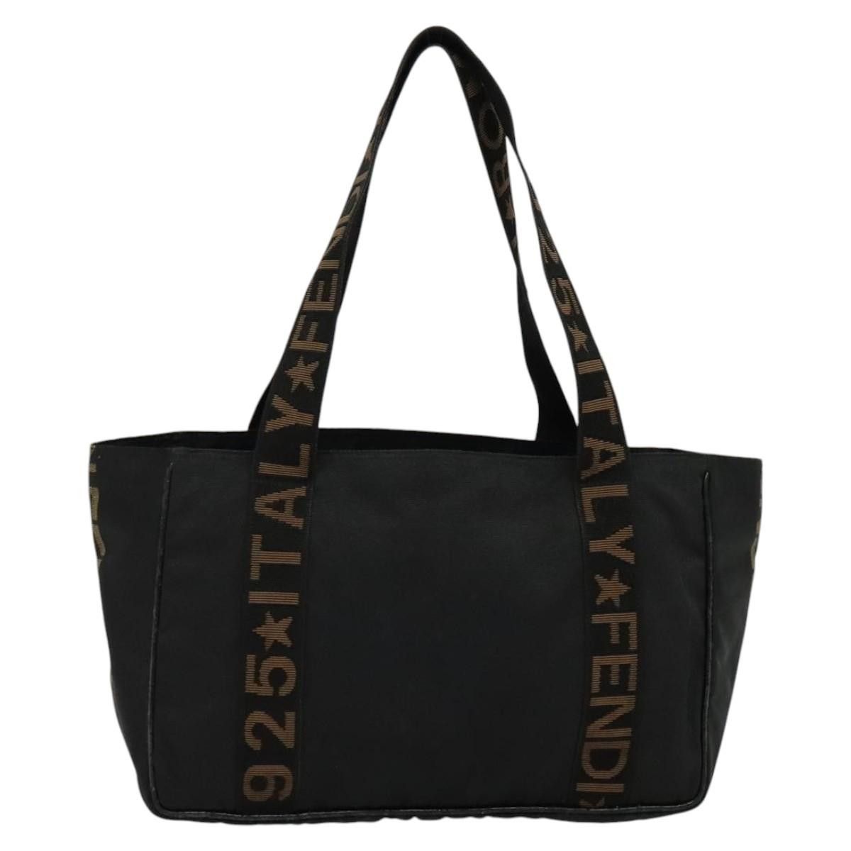 Fendi Roma Black Canvas Tote Bag (Pre-Owned), Women's