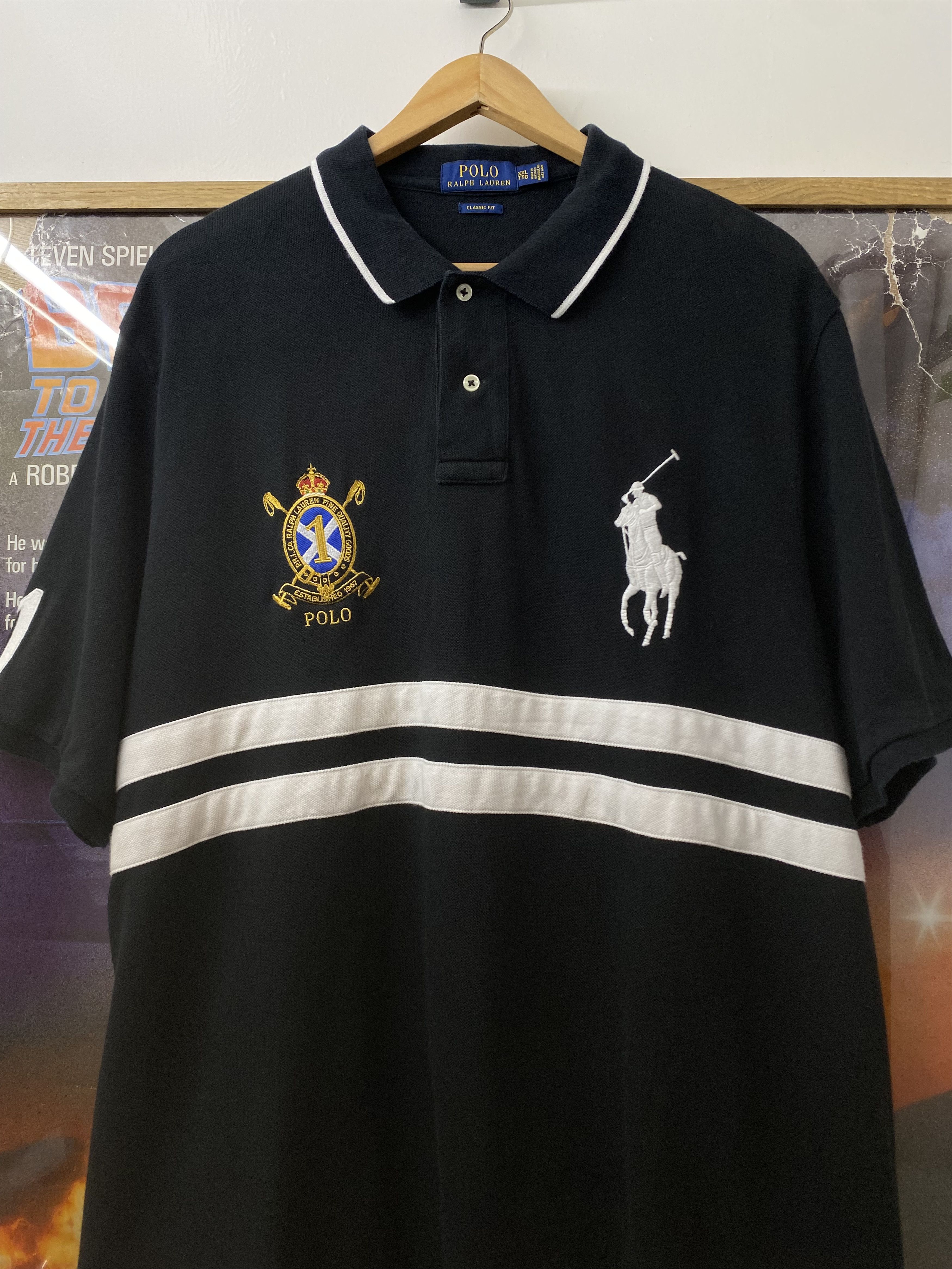 Polo Ralph Lauren 00s Vintage Polo Ralph Lauren Scotland Big Pony Polo Shirt Size US XXL / EU 58 / 5 - 3 Thumbnail