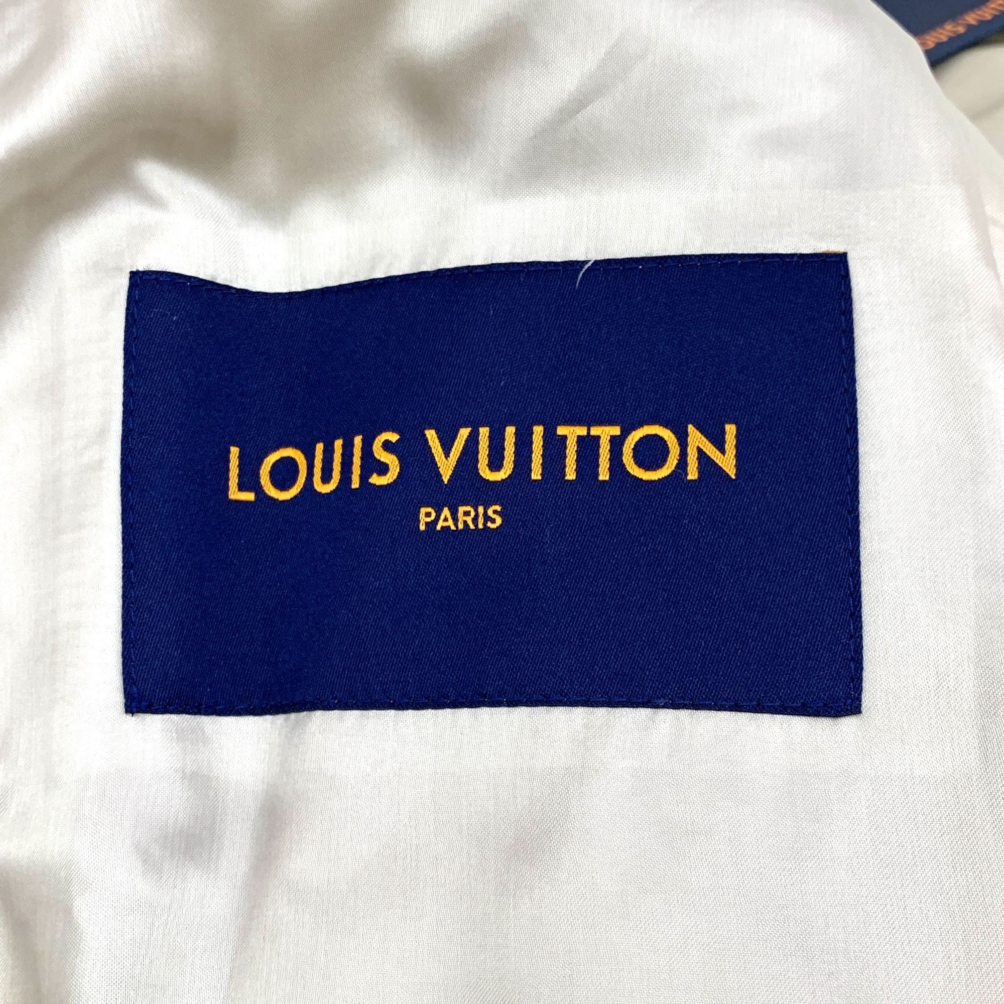 Louis Vuitton Louis Vuitton Beige Leather Baseball Jacket Logo Decorated L Size US L / EU 52-54 / 3 - 2 Thumbnail