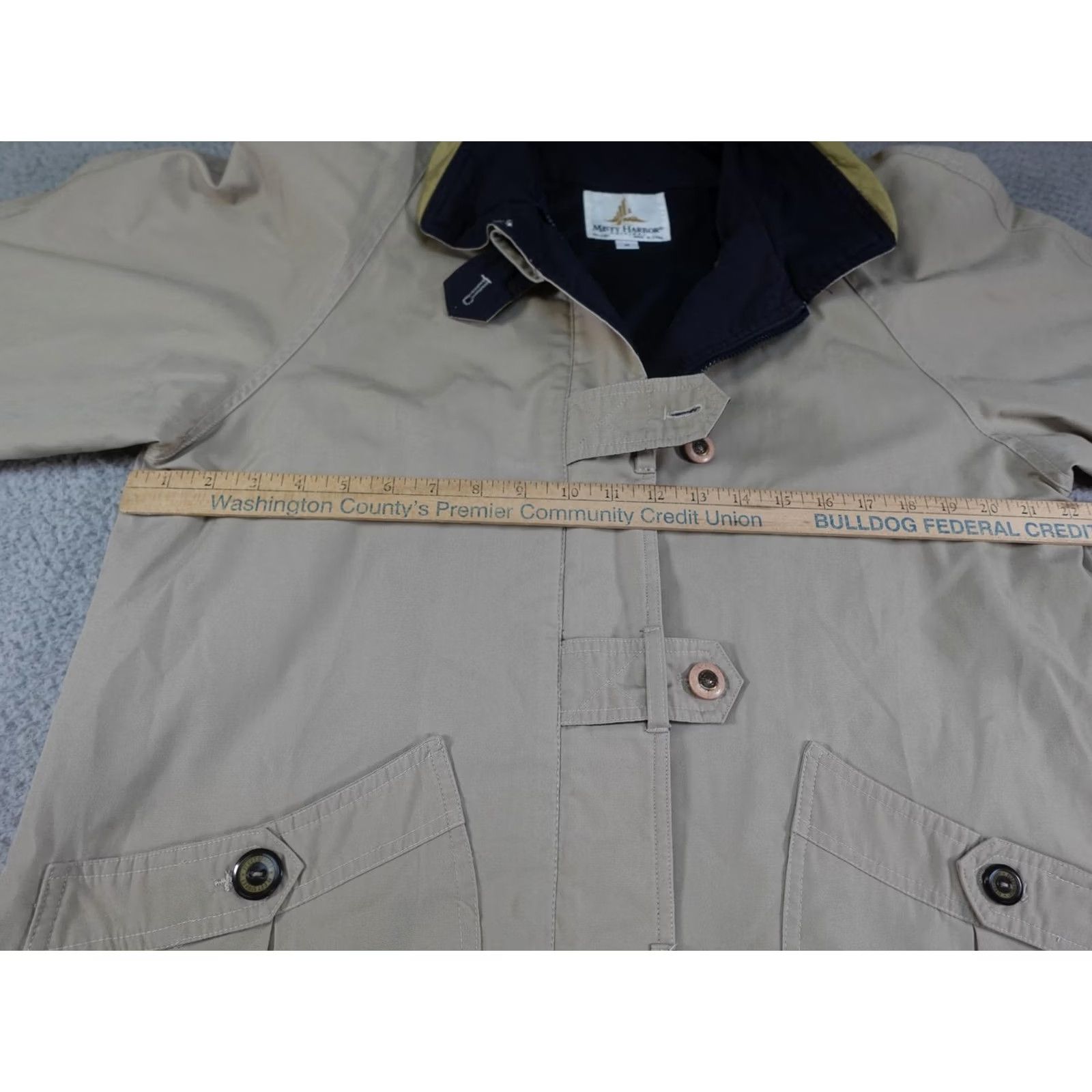 Vintage Misty Harbor Coat Womens Medium Beige Car Coat Button Front Lined Pockets Misty Harbor Size M / US 6-8 / IT 42-44 - 4 Thumbnail