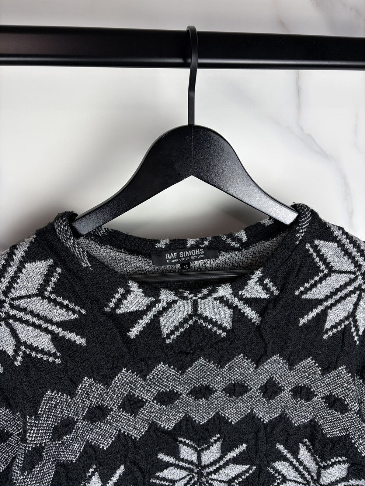 Raf Simons AW03 Raf Simons Closer Nordic Snowflake Winter Knit Sweater Size US S / EU 44-46 / 1 - 2 Thumbnail