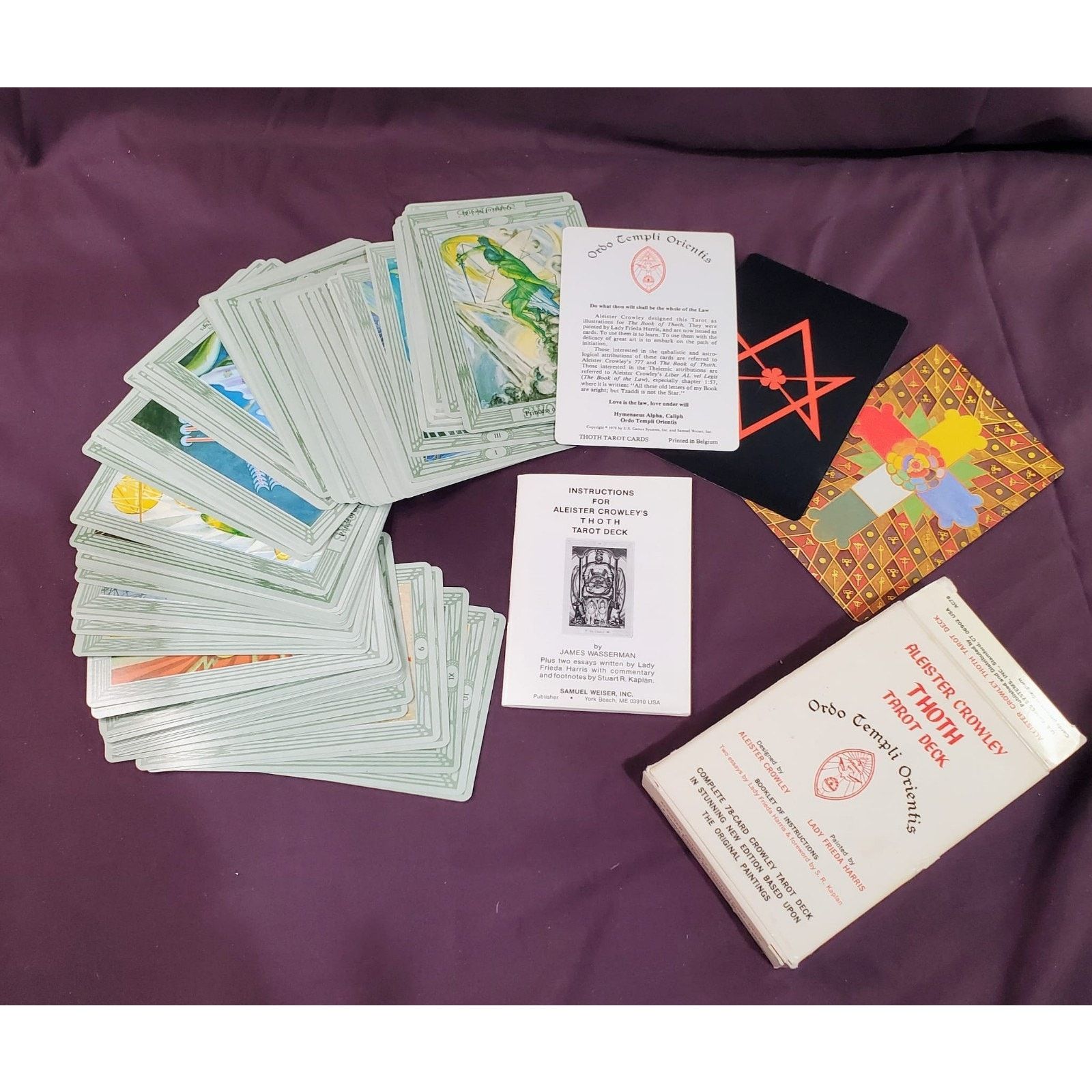 Other Aleister Crowley Thoth Tarot Deck Complete Belgium VTG Size ONE SIZE - 1 Thumbnail