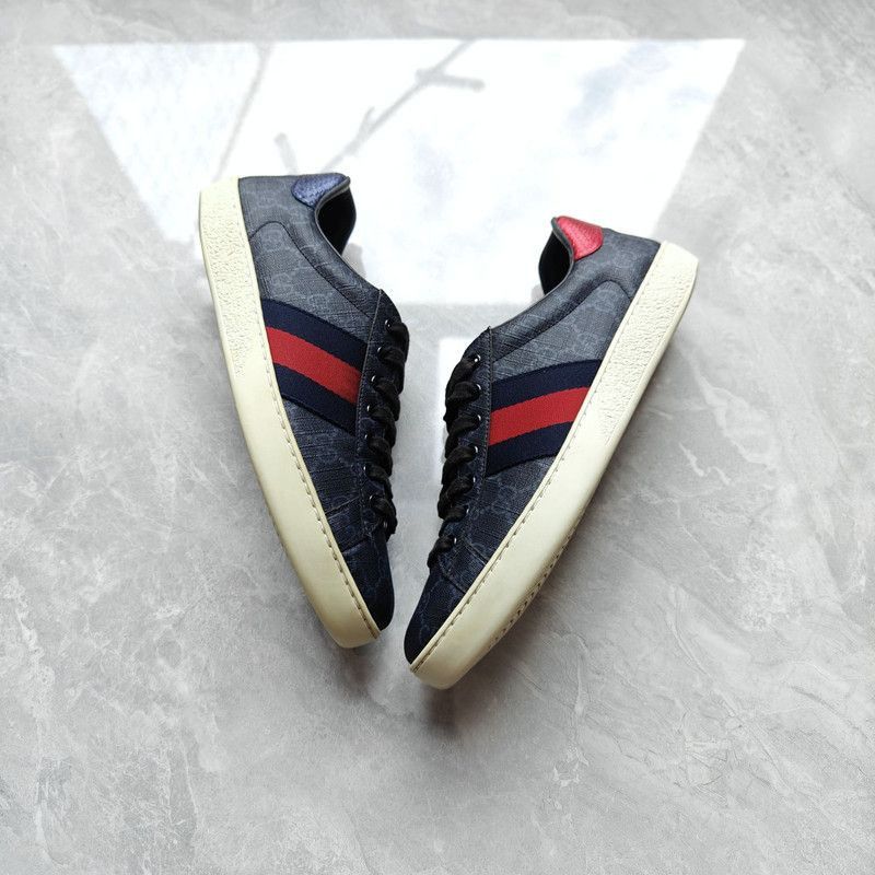 Gucci Gucci Ace Canvas Low-Top Sneakers for Men - Size US 7 / EU 40 - 8 Thumbnail