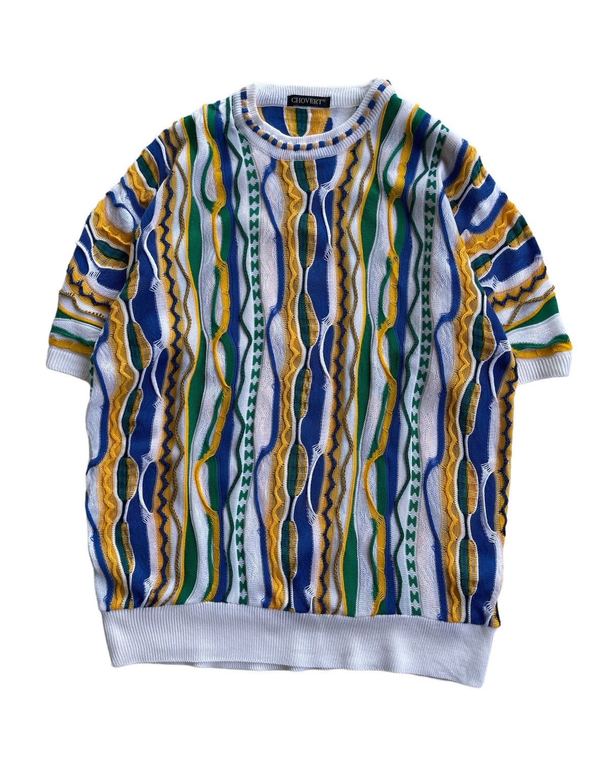 Japanese Brand Vintage Chovert Coogi Style Jumper knit Size US L / EU 52-54 / 3 - 1 Thumbnail