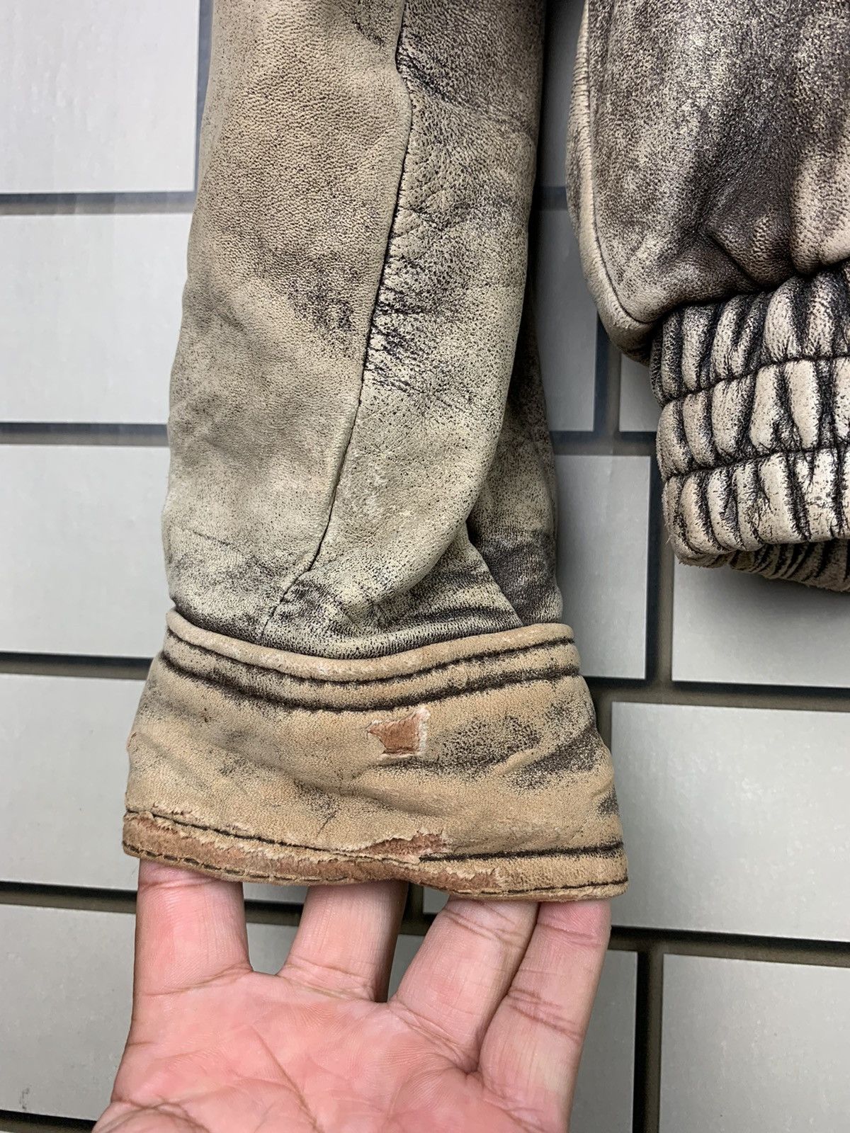 14th Addiction Vintage 90s Make Sherpa Leather Bomber Jacket Size US L / EU 52-54 / 3 - 15 Thumbnail