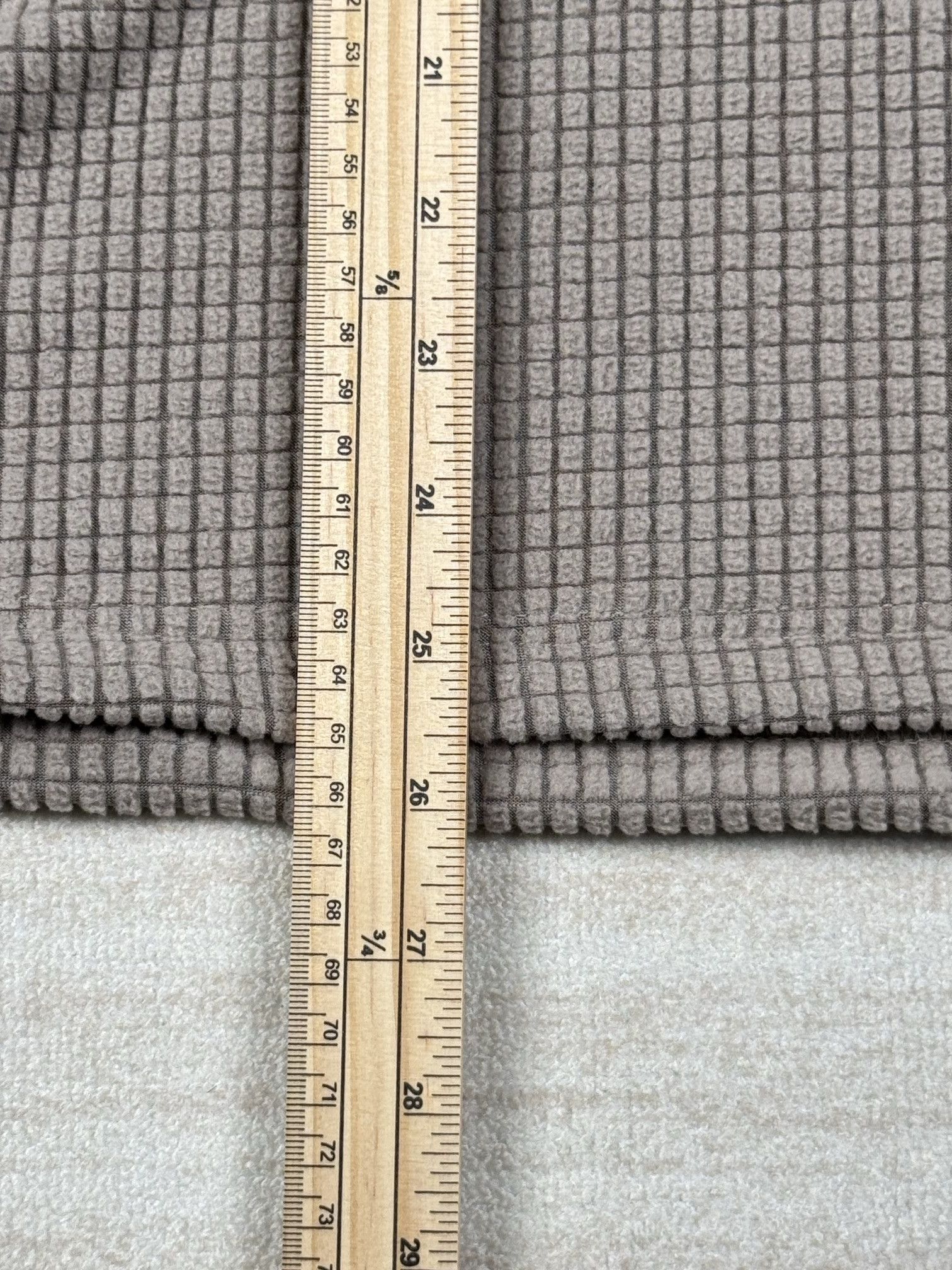 Japanese Brand DETACHABLE SLEEVE GRID FLEECE PULL OVER | Baloriginal. Size US M / EU 48-50 / 2 - 14 Thumbnail