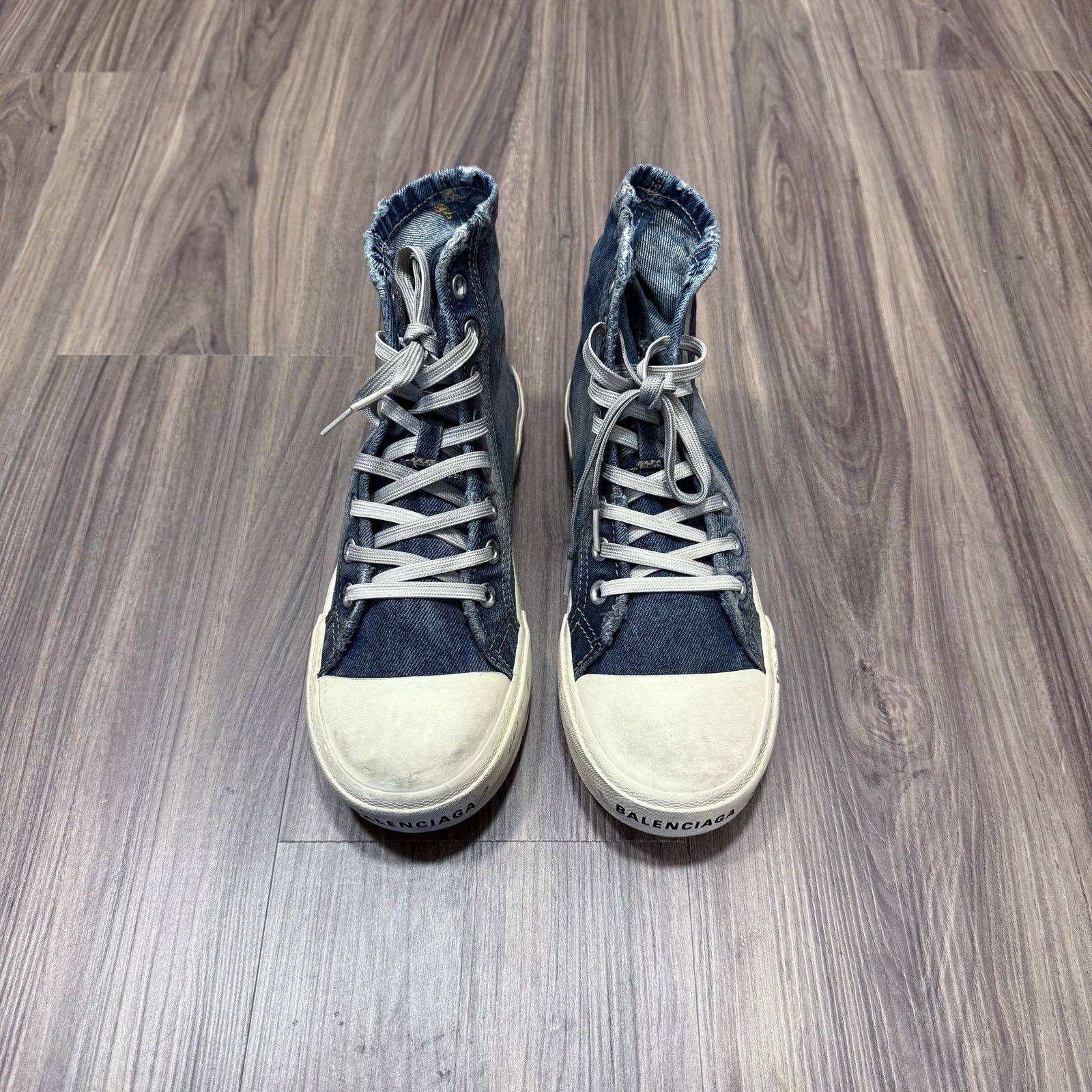 Balenciaga NEW Balenciaga Paris mid 90's Denim High Top Sneaker | EU41 Size US 8 / EU 41 - 2 Thumbnail