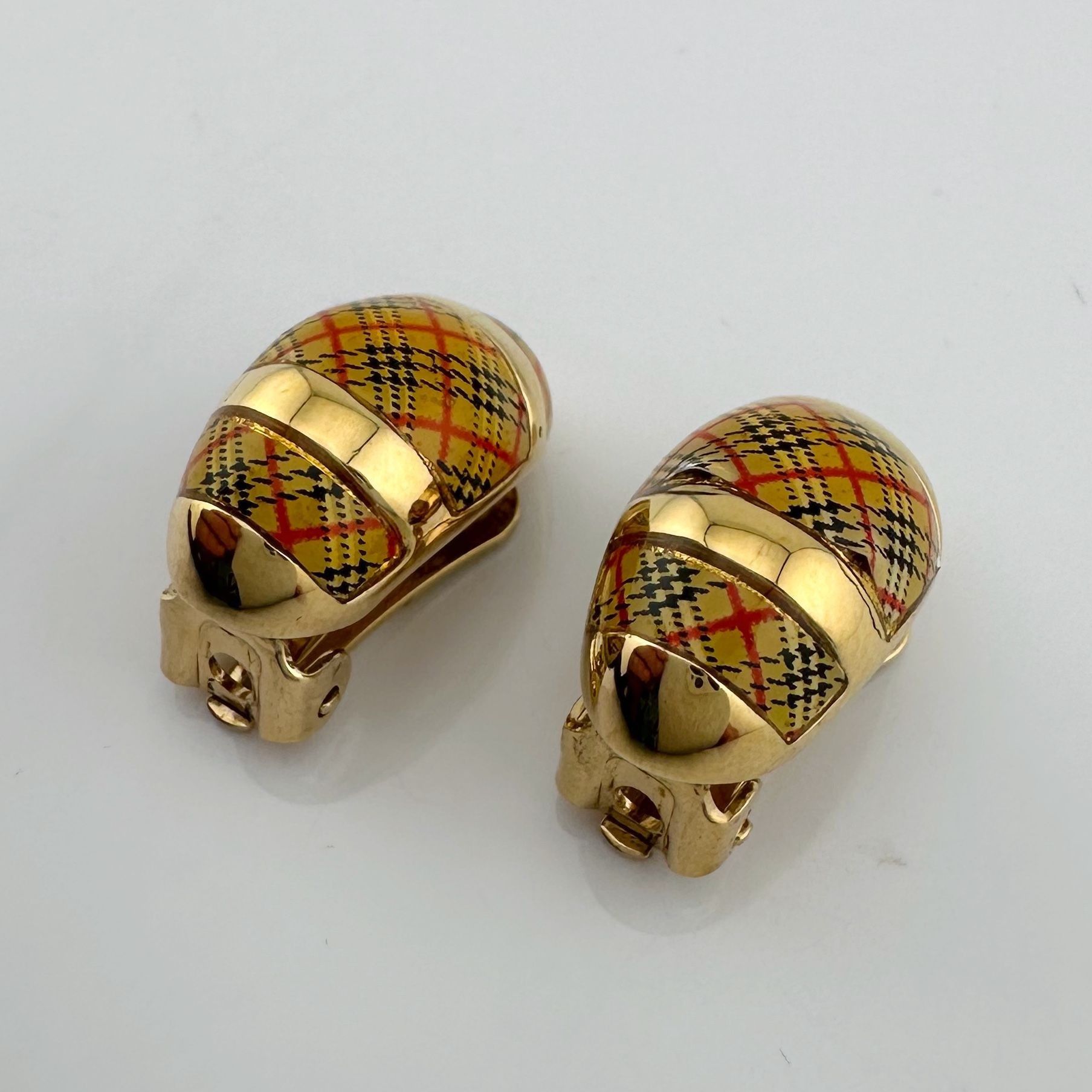 Burberry Burberrys of London Nova Check Clip On Earrings with Branded Size ONE SIZE - 8 Thumbnail