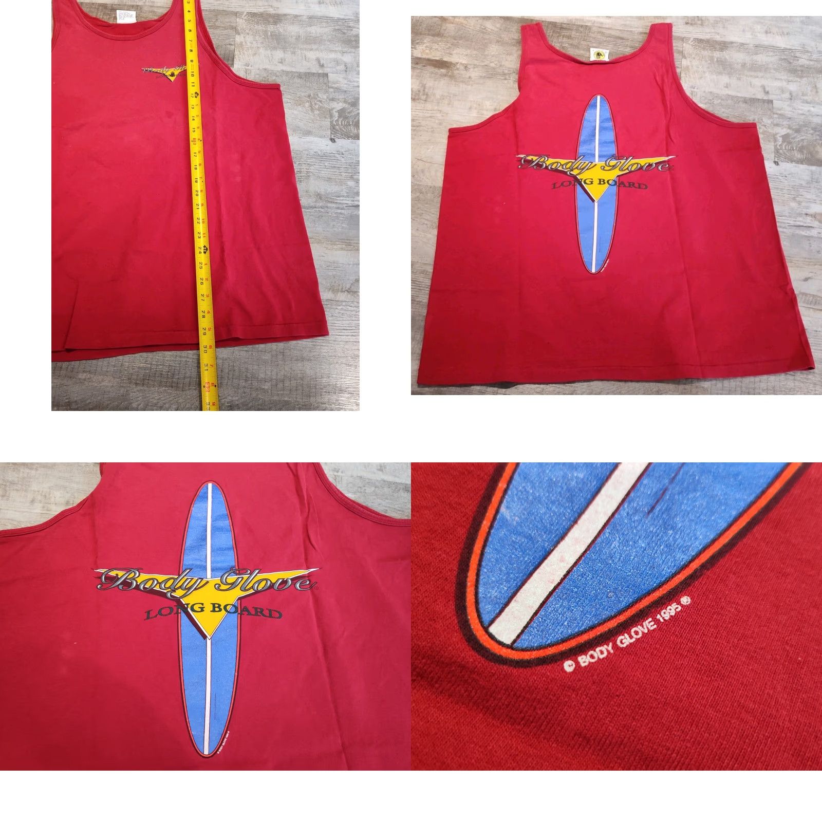 Body Glove VINTAGE Body Glove Surf Tank Top Men L/XL Red 1990s Beach Muscle Shirt Graphic Tee Mens Size US L / EU 52-54 / 3 - 8 Thumbnail