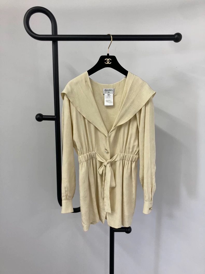 Chanel Chanel 23S Logo Silk Long Sleeve Top - dmc Size US XS / EU 42 / 0 - 1 Thumbnail