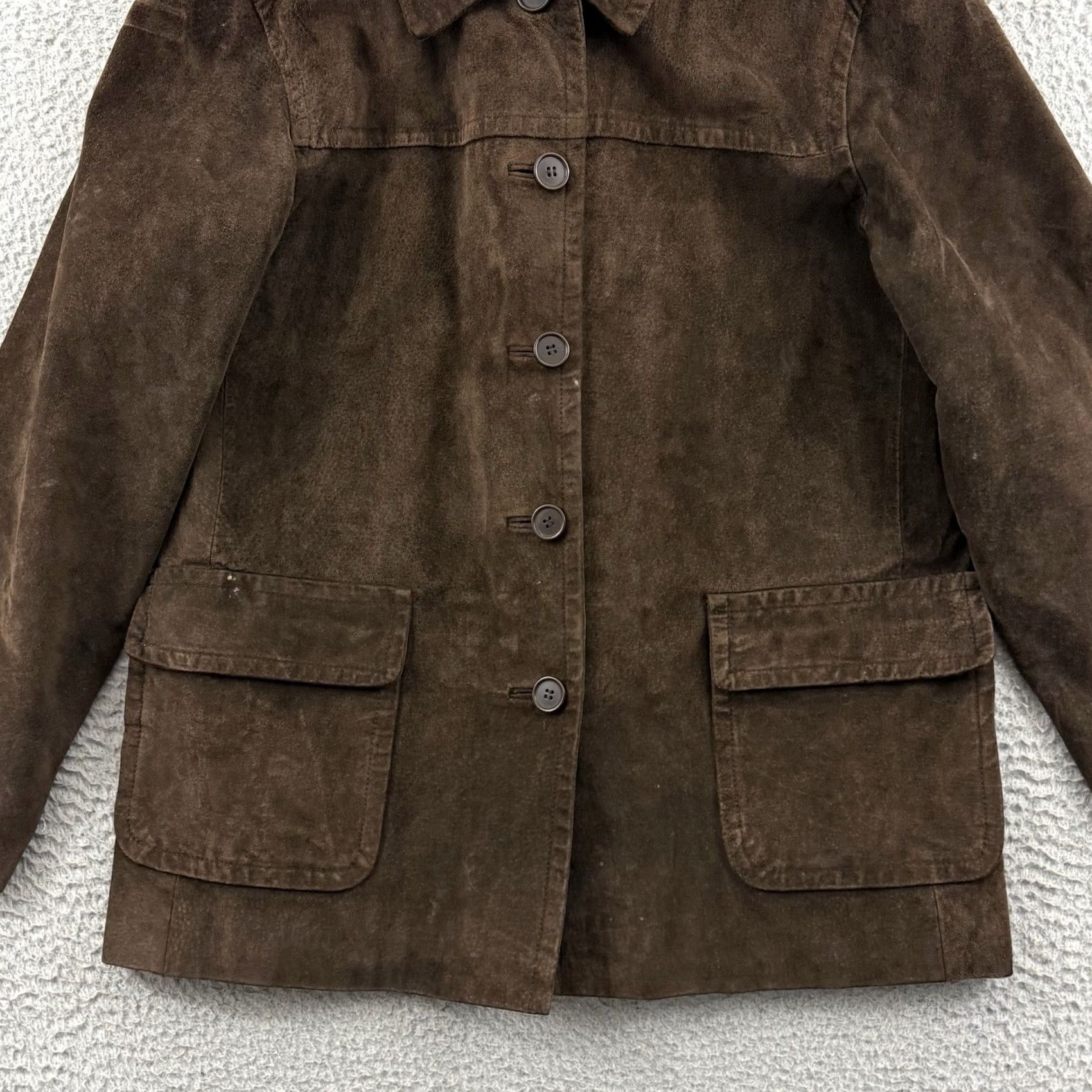 Vintage VINTAGE Bagatelle Coat Womens Medium Brown 90s Western Overcoat Jacket Button Lined Size M / US 6-8 / IT 42-44 - 2 Thumbnail