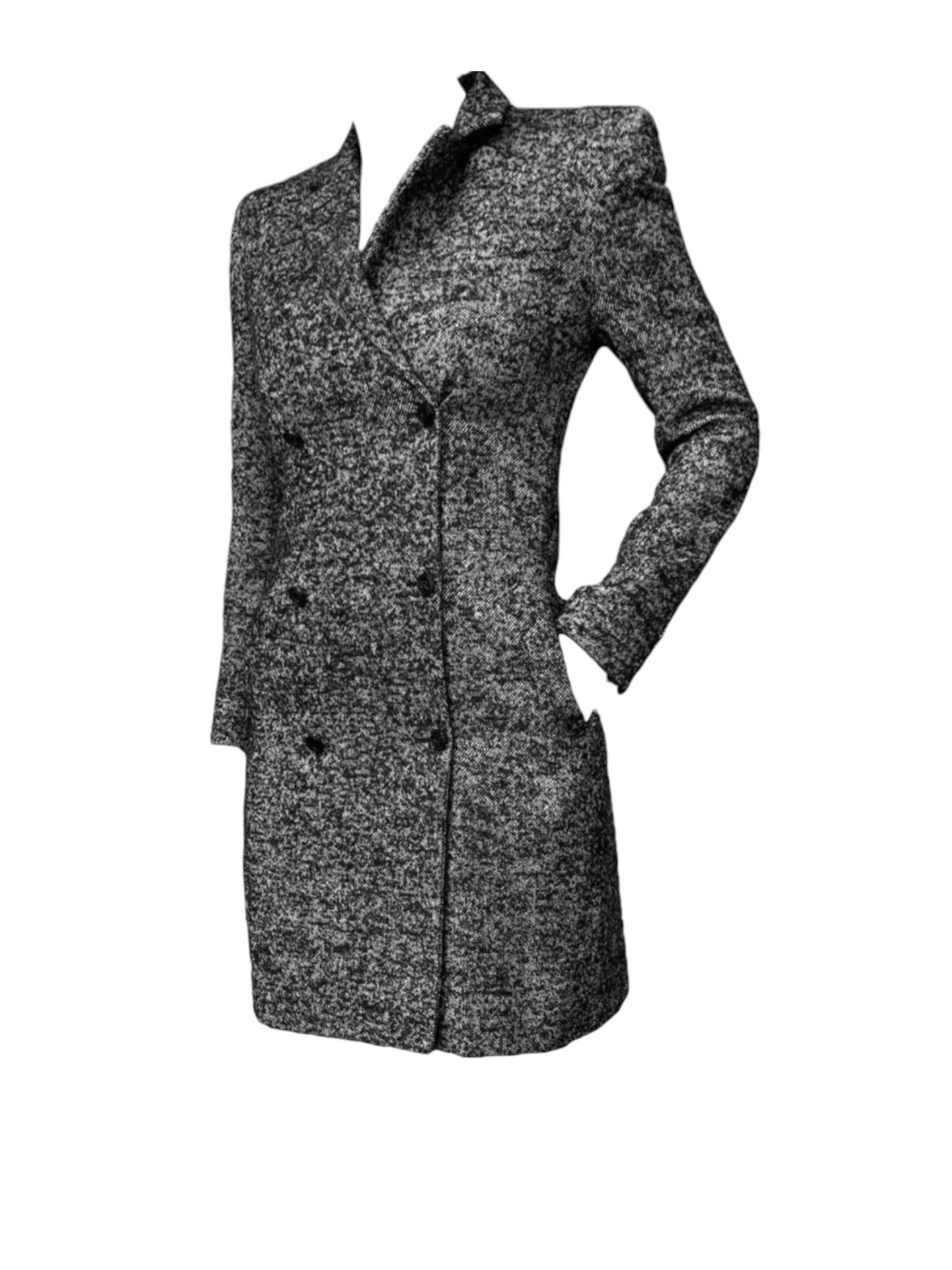 Gucci Gucci Double-Breasted Tweed Coat with Polka Dot Lining, 2013 Size XS / US 0-2 / IT 36-38 - 1 Thumbnail