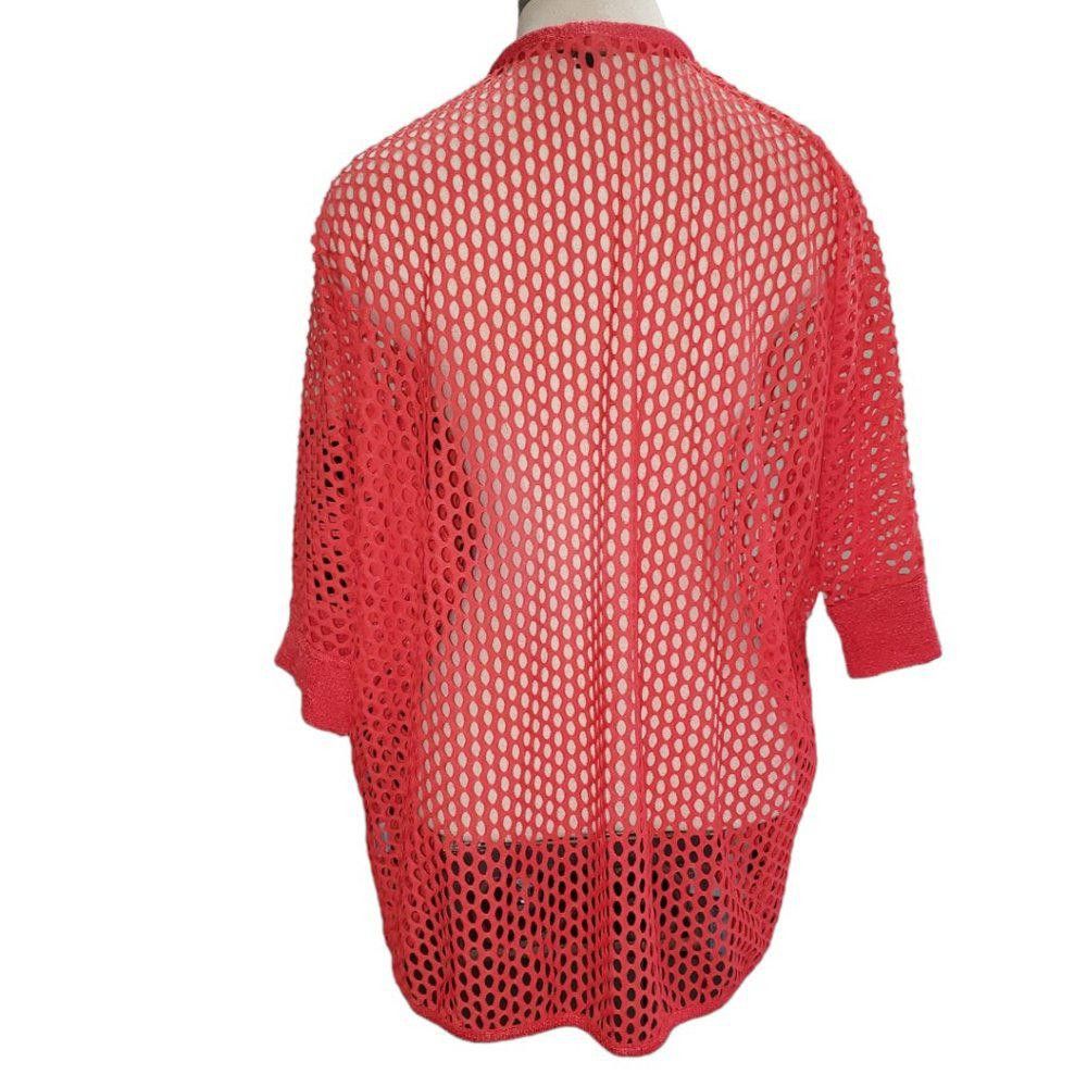Designer CT491a Alberto Makali Persimmon Zipper Netted Jacket L Size L / US 10 / IT 46 - 2 Thumbnail
