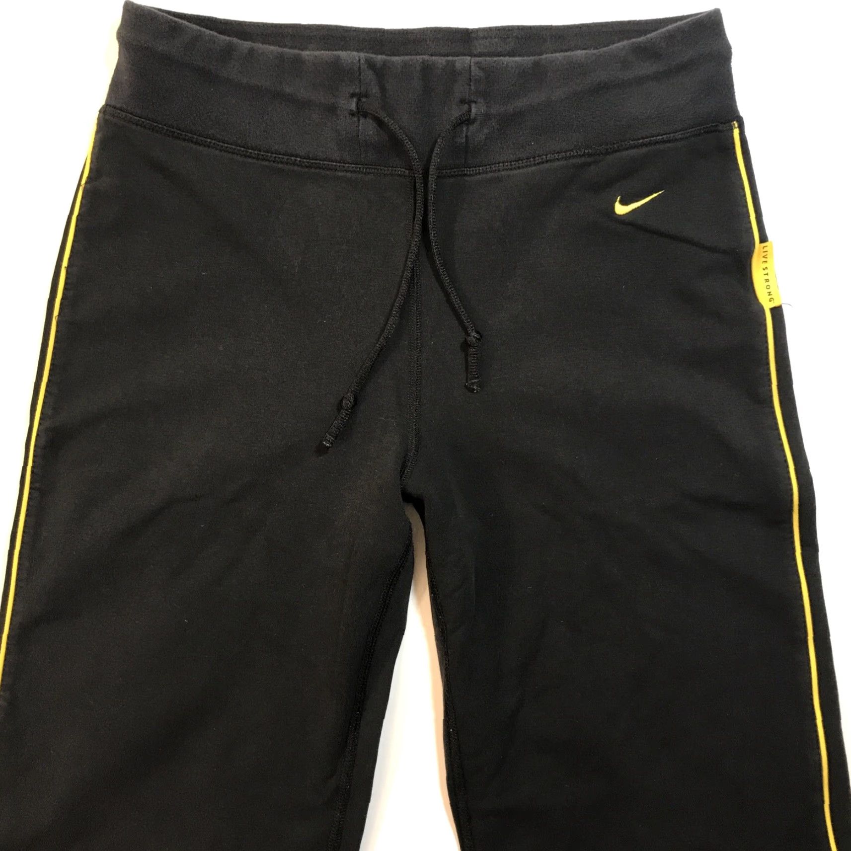 Nike VINTAGE Nike Womens Dri Fit Live Strong Yoga Athletic Pants Joggers Sweatpants S Black Size 26" / US 2 / IT 38 - 2 Thumbnail