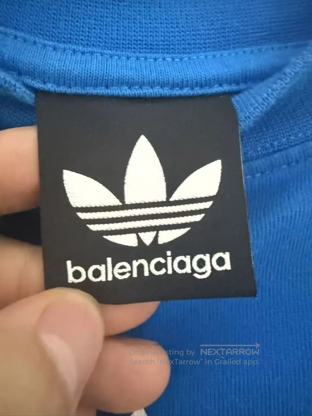 Balenciaga Balenciaga Adidas Logo Short-sleeve T-shirt in Blue| Size US S / EU 44-46 / 1 - 3 Thumbnail