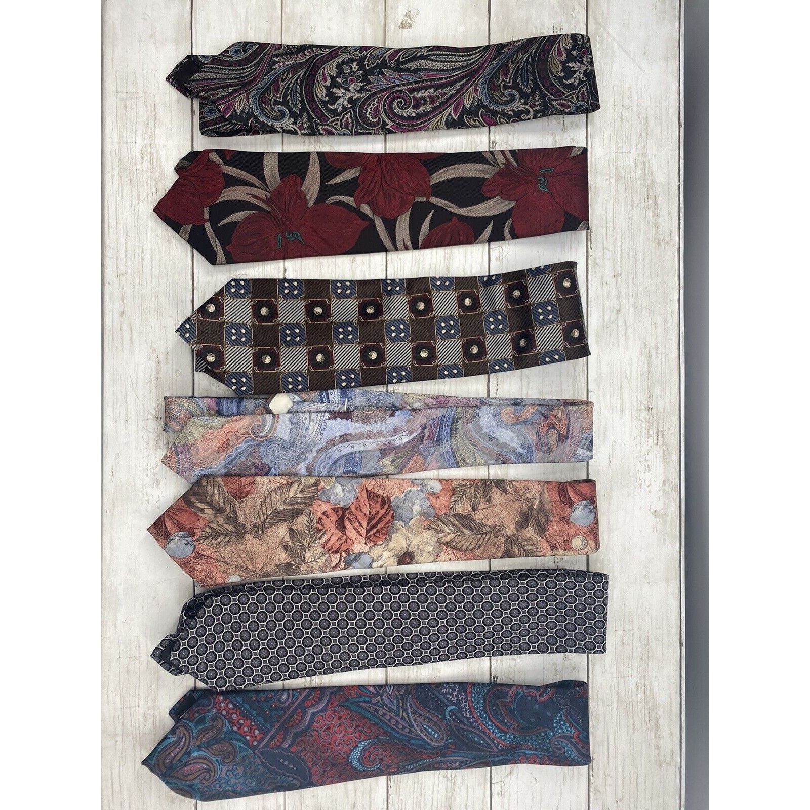 Other Lot of 7 Neck Ties Assorted Lot Allyn St George, Sky Bend, Size ONE SIZE - 6 Thumbnail