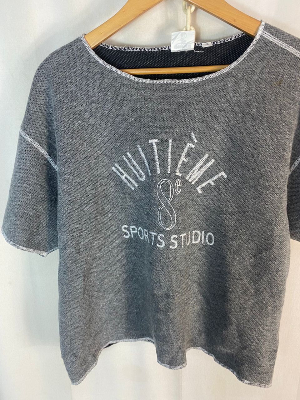 Japanese Brand Huitieme sport studio croptop top tshirt Size L / US 10 / IT 46 - 3 Thumbnail