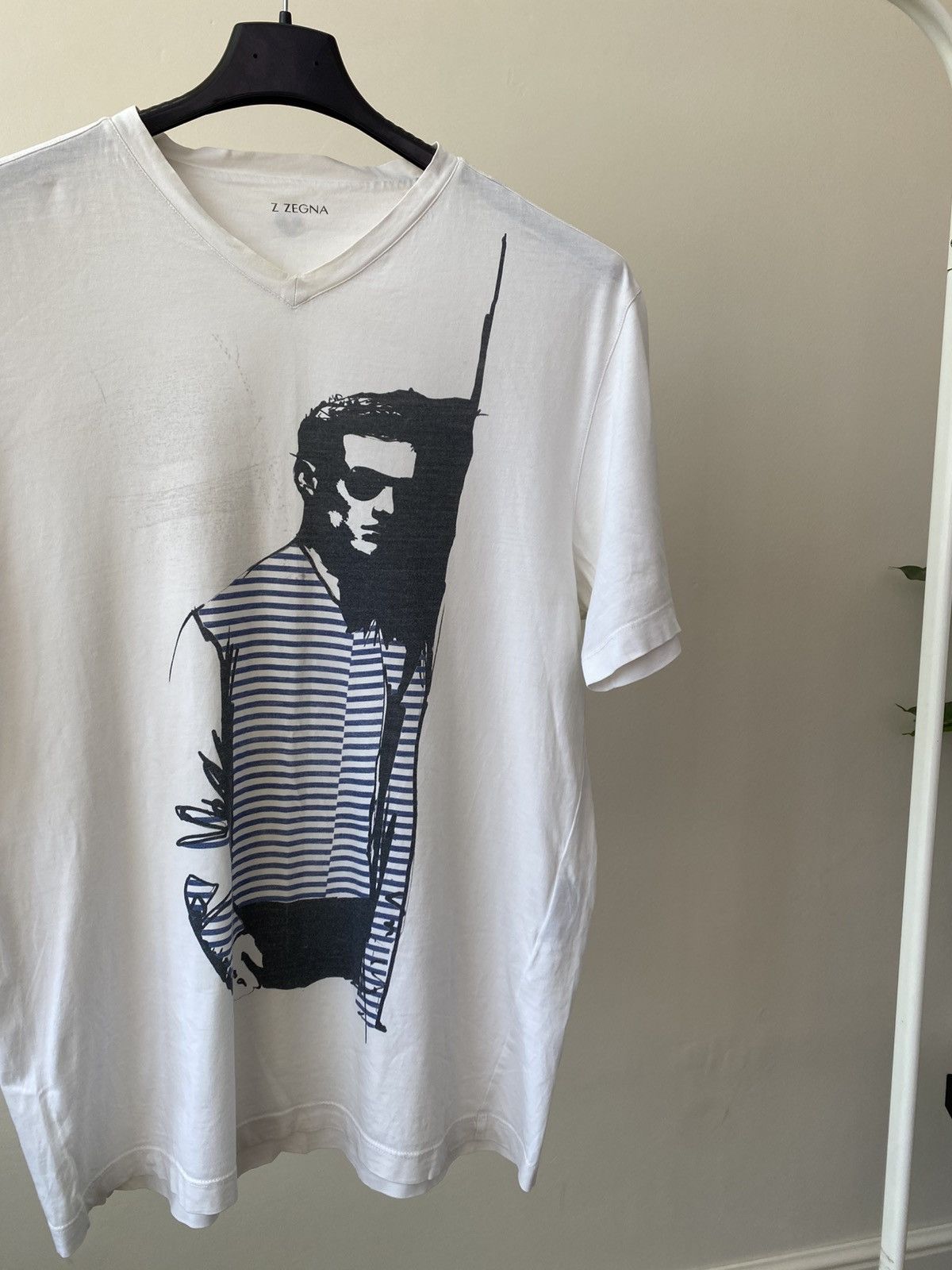 Z Zegna Vintage Z Zegna Printed V-neck T-shirt Size US M / EU 48-50 / 2 - 4 Thumbnail