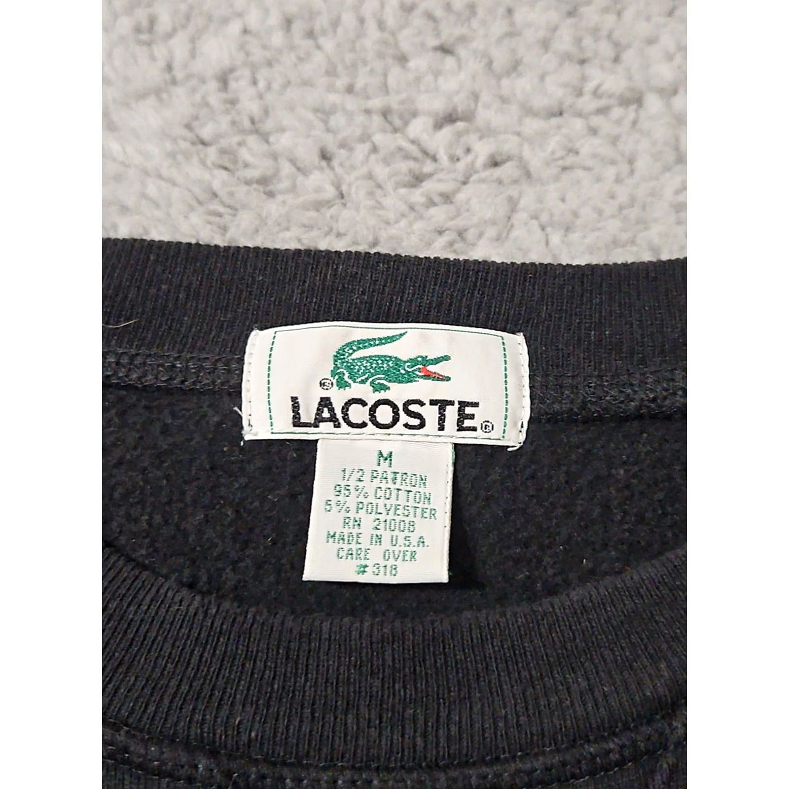 Lacoste VINTAGE Lacoste Sweater Men Crew Neck Pullover 90s Black Size M Cotton Blend Golf Walking 90s Mens Size US M / EU 48-50 / 2 - 3 Thumbnail