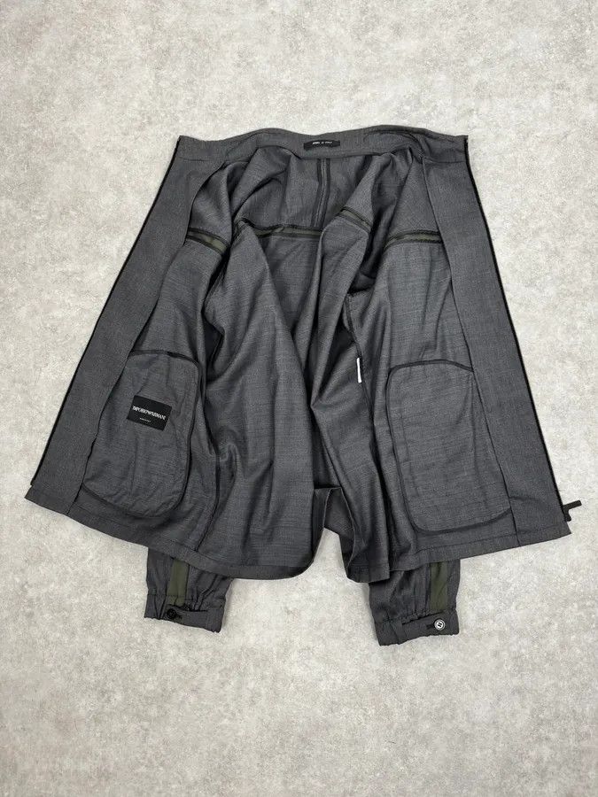 Emporio Armani 2010s Emporio Armani Grey & Olive Lined Cozy Zip-up Jacket Size US M / EU 48-50 / 2 - 5 Thumbnail