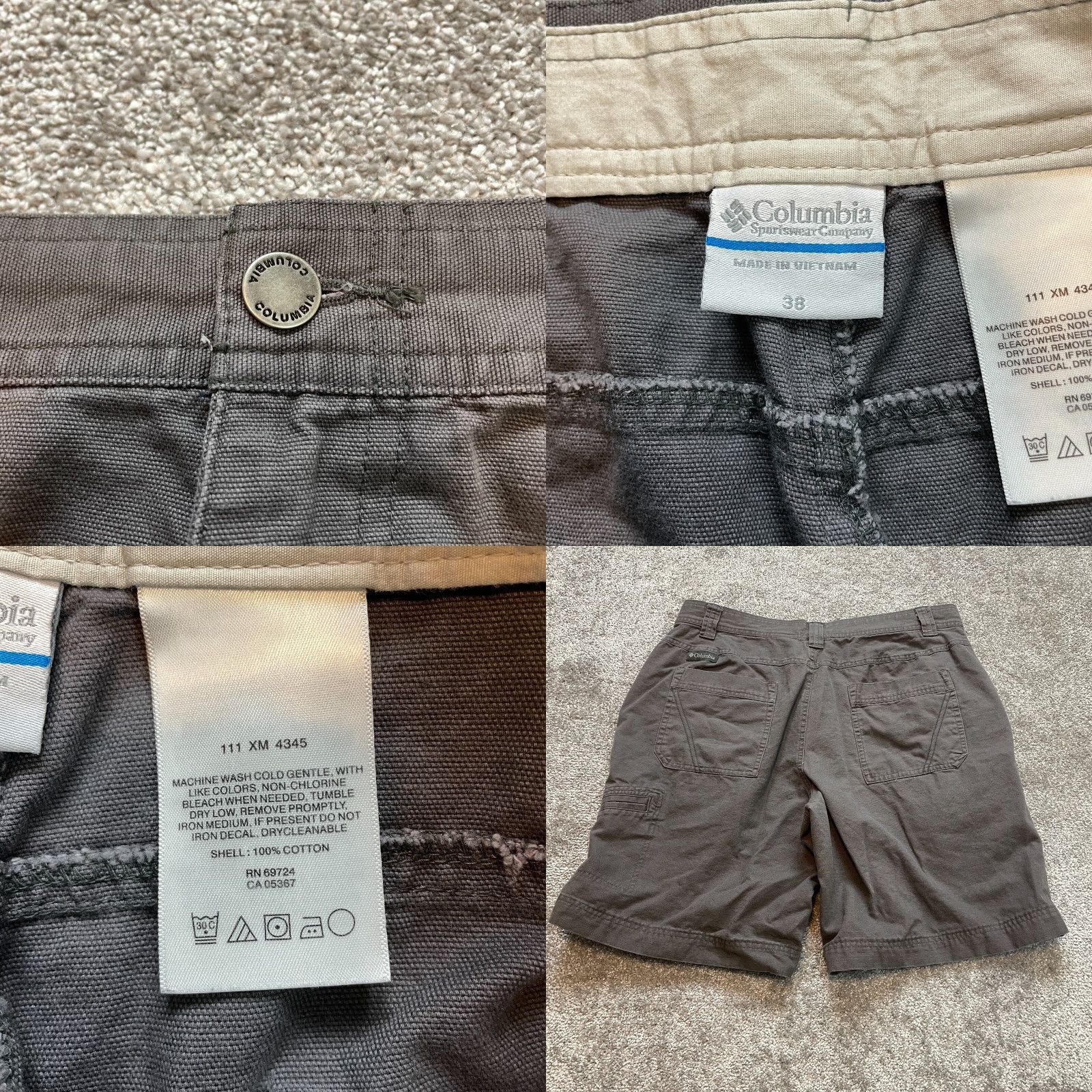 Vintage Columbia Shorts Mens 38 Gray Chino Bermuda Hiking Outdoor 10" Inseam Athletic Casual Size US 38 / EU 54 - 8 Thumbnail