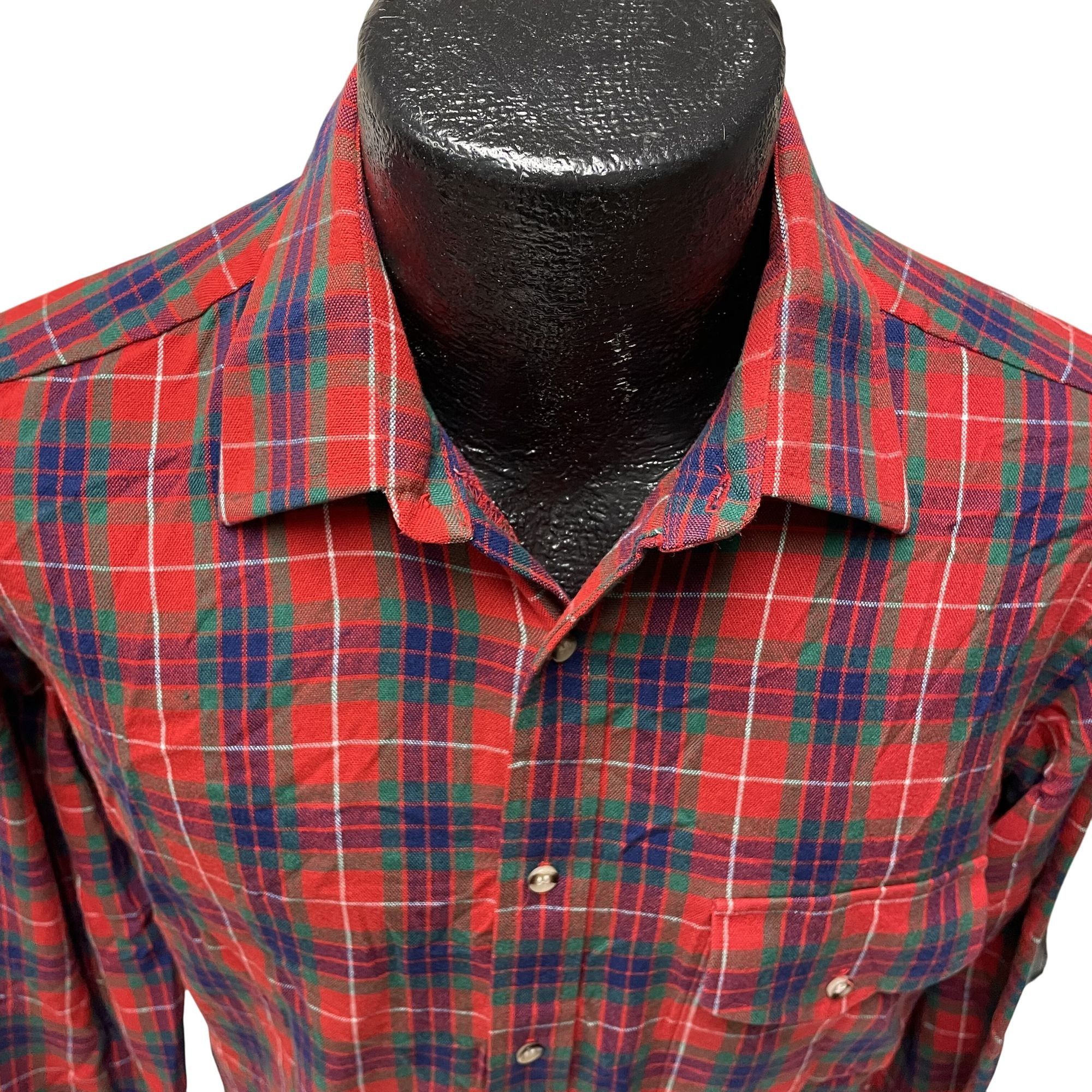 Baracuta Vtg Baracuta RED Green Blue CHRISTMAS PLAID Western Shirt Size US M / EU 48-50 / 2 - 2 Thumbnail