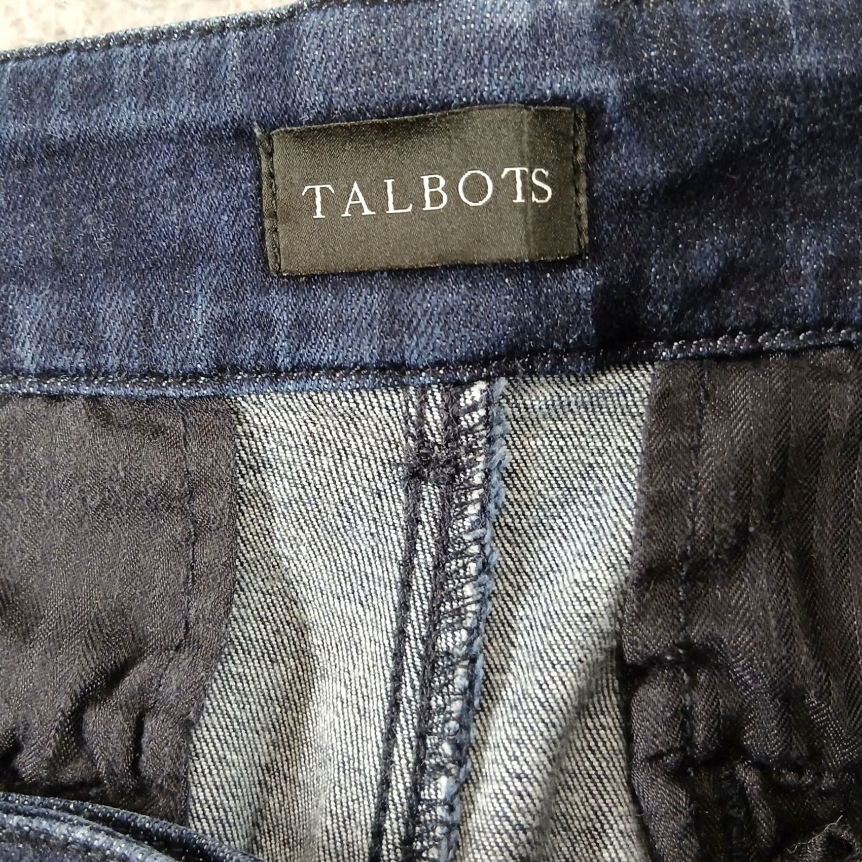 Talbots VINTAGE? No. Talbots Sailor Jeans Womens 20W Dark Wash Cropped Button Front Trousers Size 42" / US 20 - 4 Thumbnail