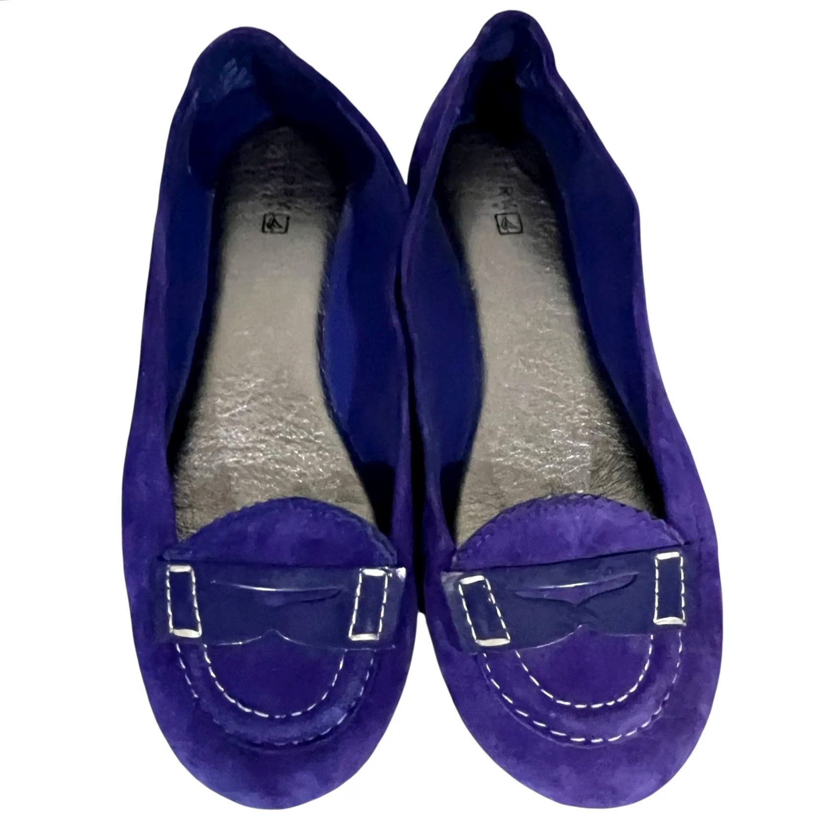 Sperry VINTAGE Sperry Ballet Flats Brooks Vivid Spectral Blue Suede Slip On 7.5 Womens Flat Casual Business Party/Cocktail Size US 8 / IT 38 - 3 Thumbnail