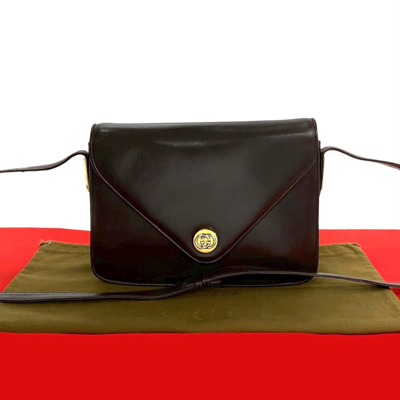 Gucci Gucci Shoulder Bag Brown Leather Size ONE SIZE - 1 Thumbnail