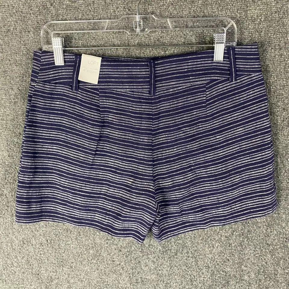 Loft Loft Shorts Women's Size 4 Marisa 100% Linen Striped NWT 4" Size 27" / US 4 / IT 40 - 4 Thumbnail