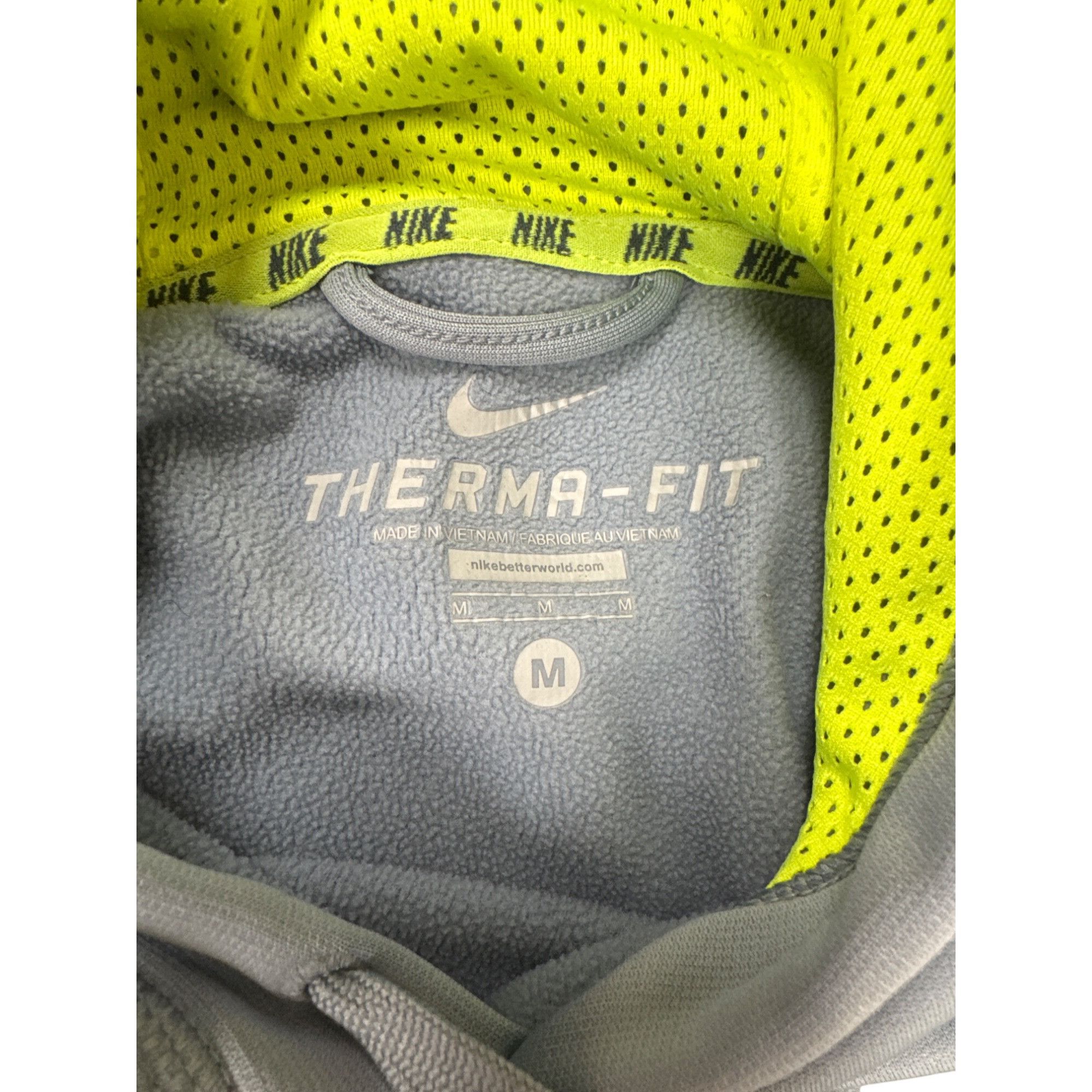 Nike Nike Therma-Fit Gray & Yellow Mens Hoodie Size M SKU 7221 Size US M / EU 48-50 / 2 - 5 Thumbnail