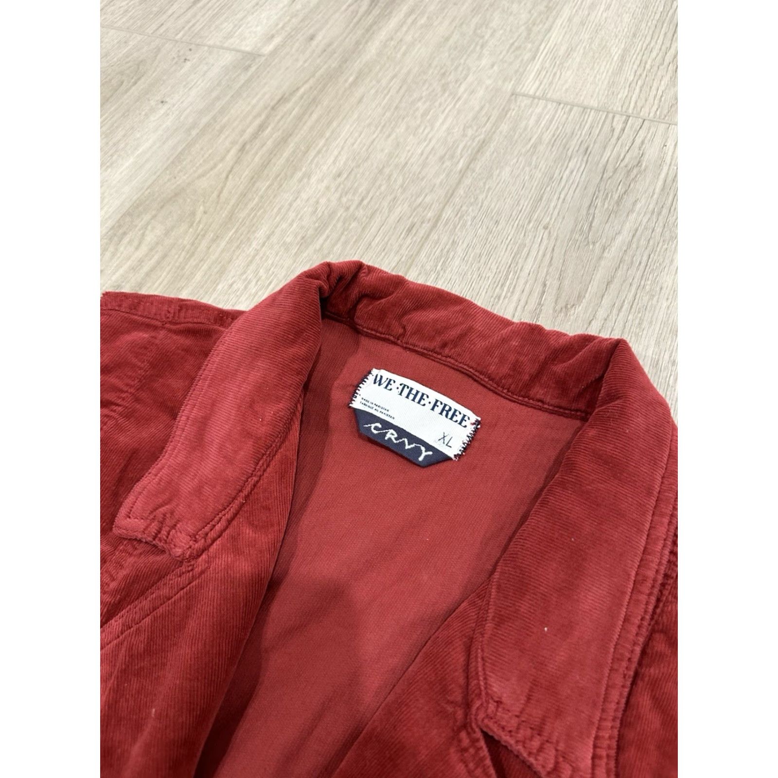 Vintage NWT We The Free Jumpsuit XL Red Corduroy Flared One-Piece Sleeveless Casual Women’s Bohemian Western Size 40" / US 18 - 6 Thumbnail