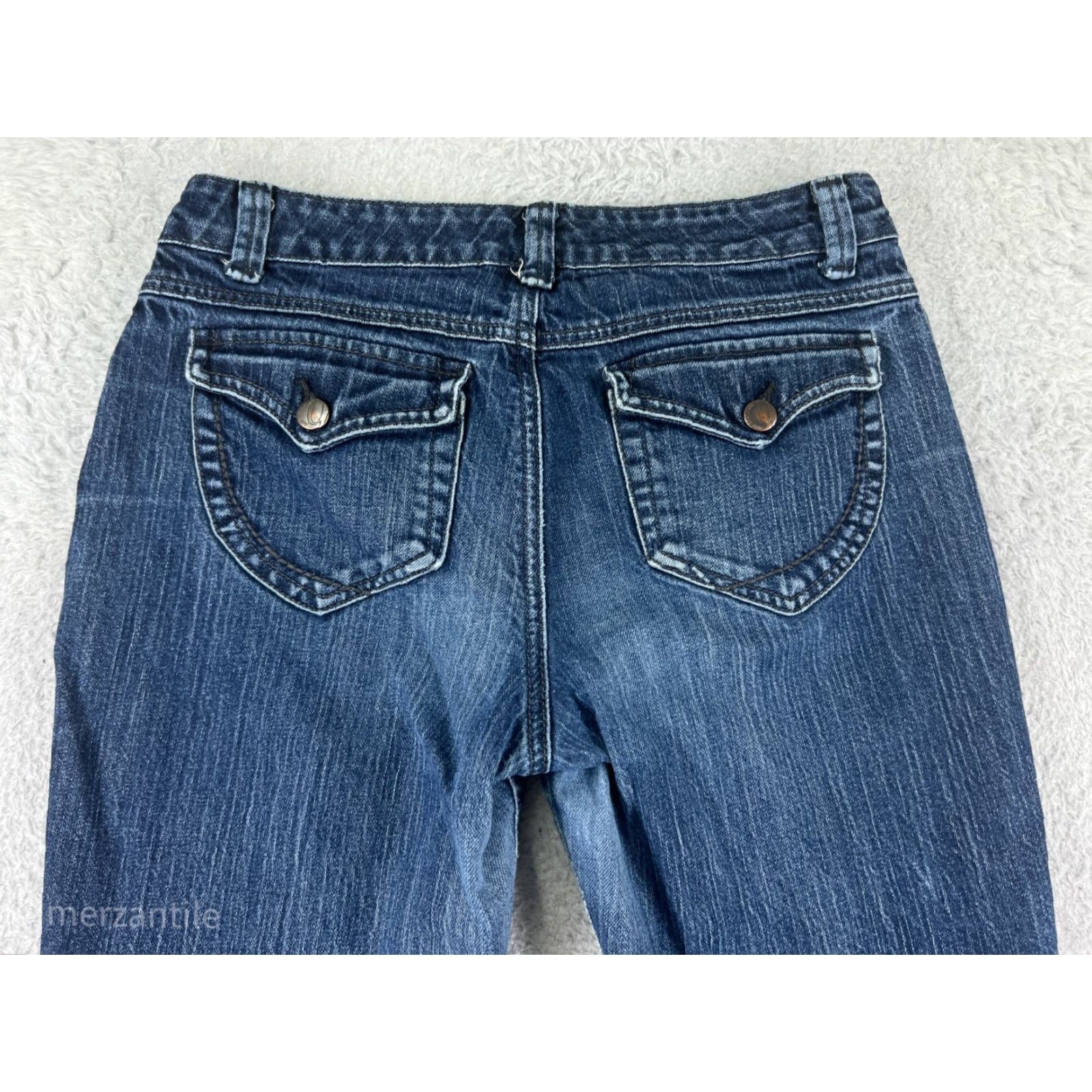 Nine West Nine West Jeans Womens 8 Bootcut Blue Denim Cotton Blend Stretch Pockets Logo 28 Inseam 5-Pocket Regular Maroon? Size 30" / US 8 / IT 44 - 3 Thumbnail