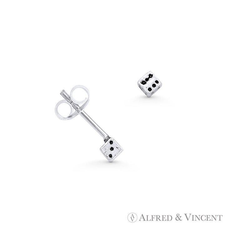 Other 2.5mm 6-Side Dice Luck Charm Stud Earrings Size ONE SIZE - 1 Preview