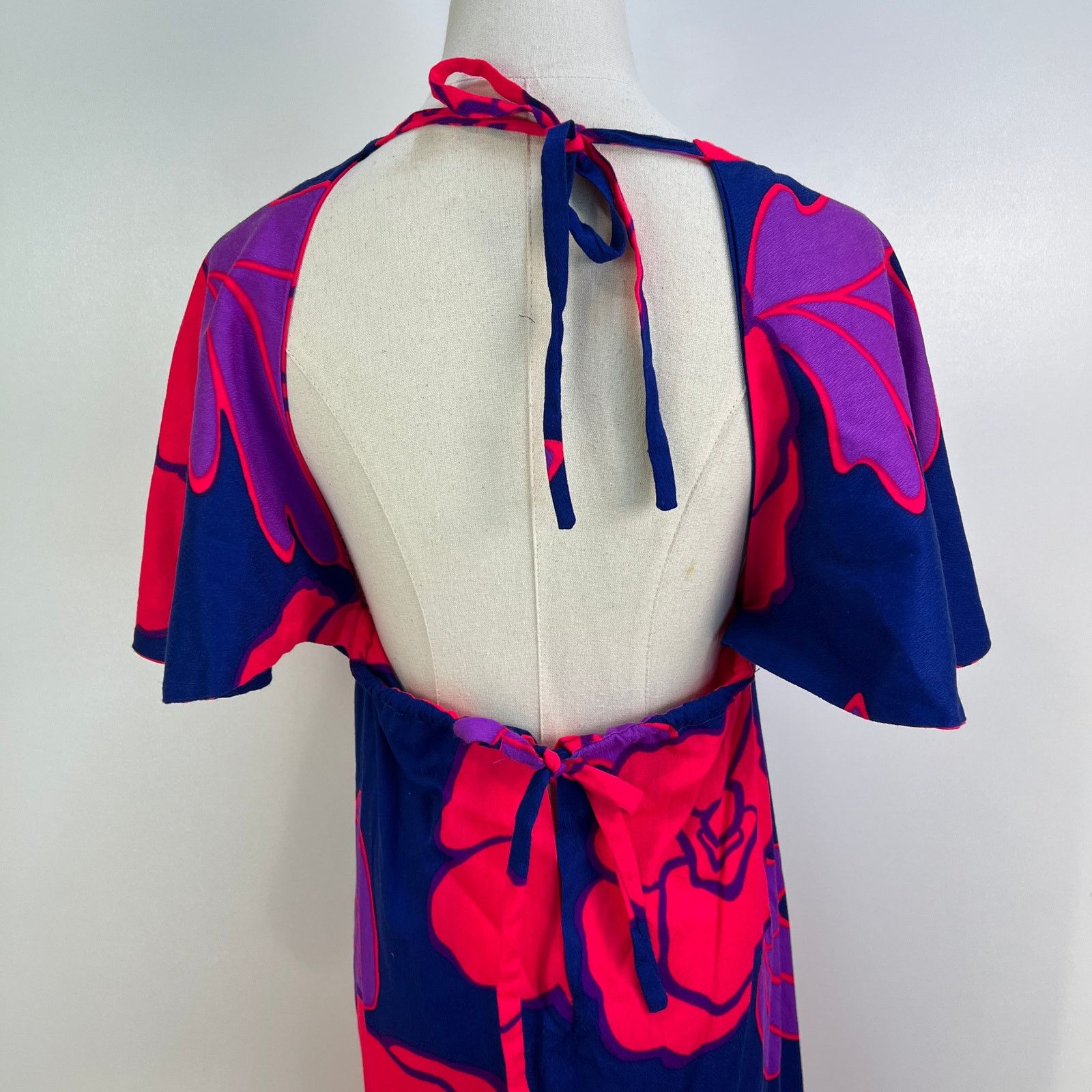 Vintage Vintage Tahiti Imports Hawaiian Floral Cut Out Back Dress Size M / US 6-8 / IT 42-44 - 10 Thumbnail
