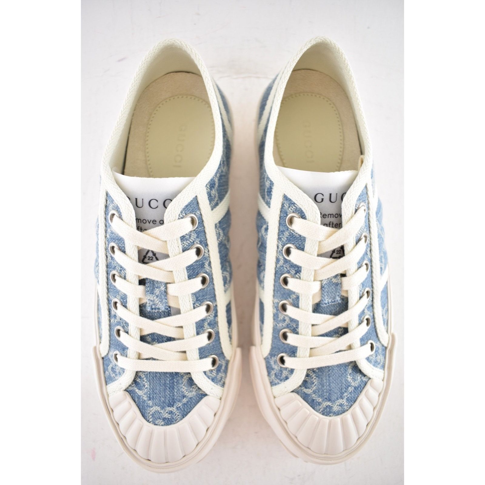 Gucci Gucci Chunky Monogram GG Blue Denim Platform Sneakers 36.5 Size US 6.5 / IT 36.5 - 13 Thumbnail