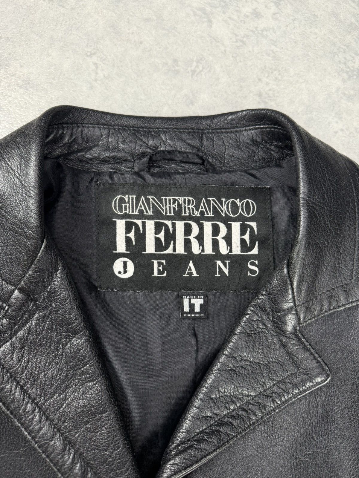 Gianfranco Ferre Vintage Gianfranco Ferre Leather Black Coat Jacket Unisex Size US S / EU 44-46 / 1 - 8 Thumbnail