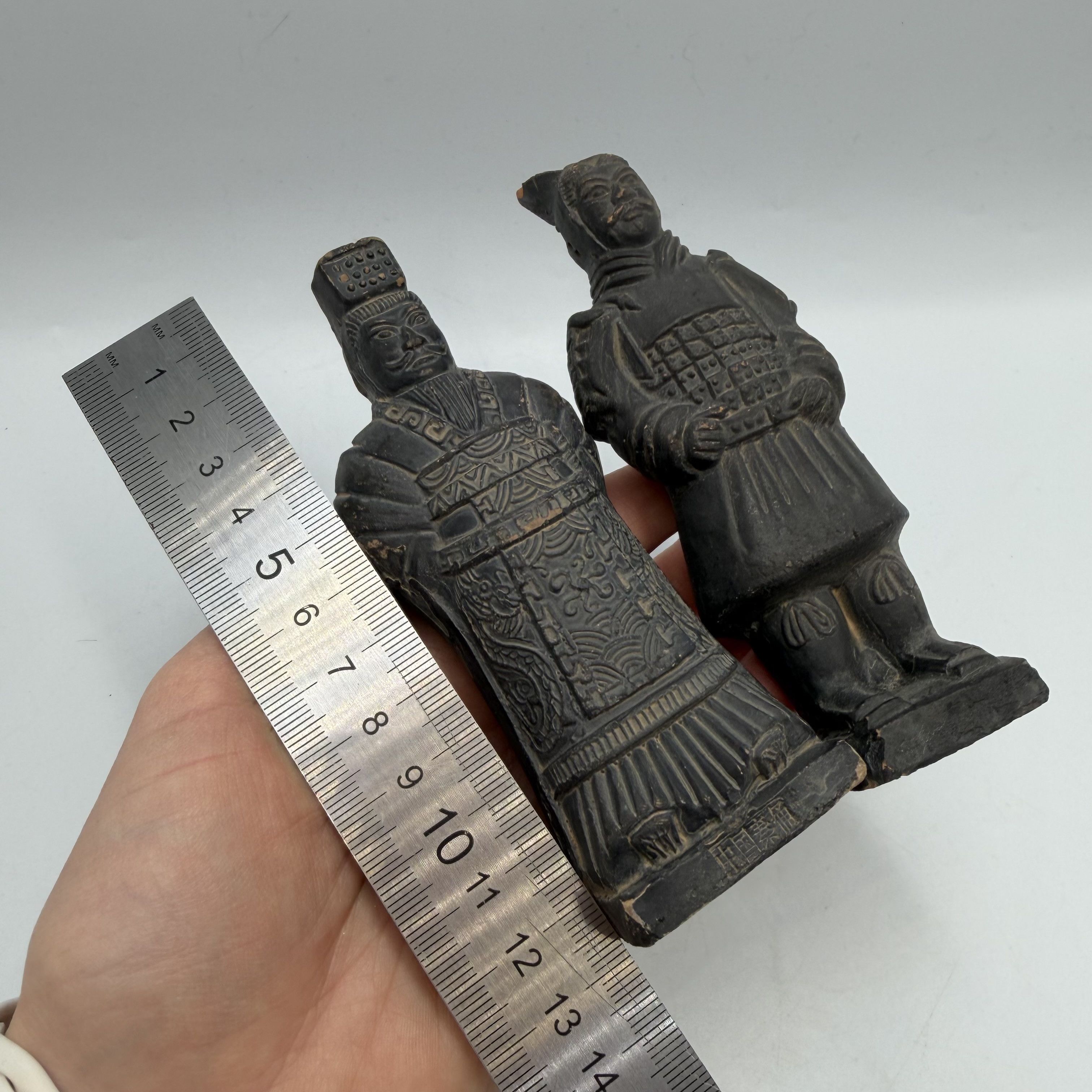 Vintage Vintage Pair Chinese Terracotta Army Warrior Figurines Size ONE SIZE - 8 Thumbnail